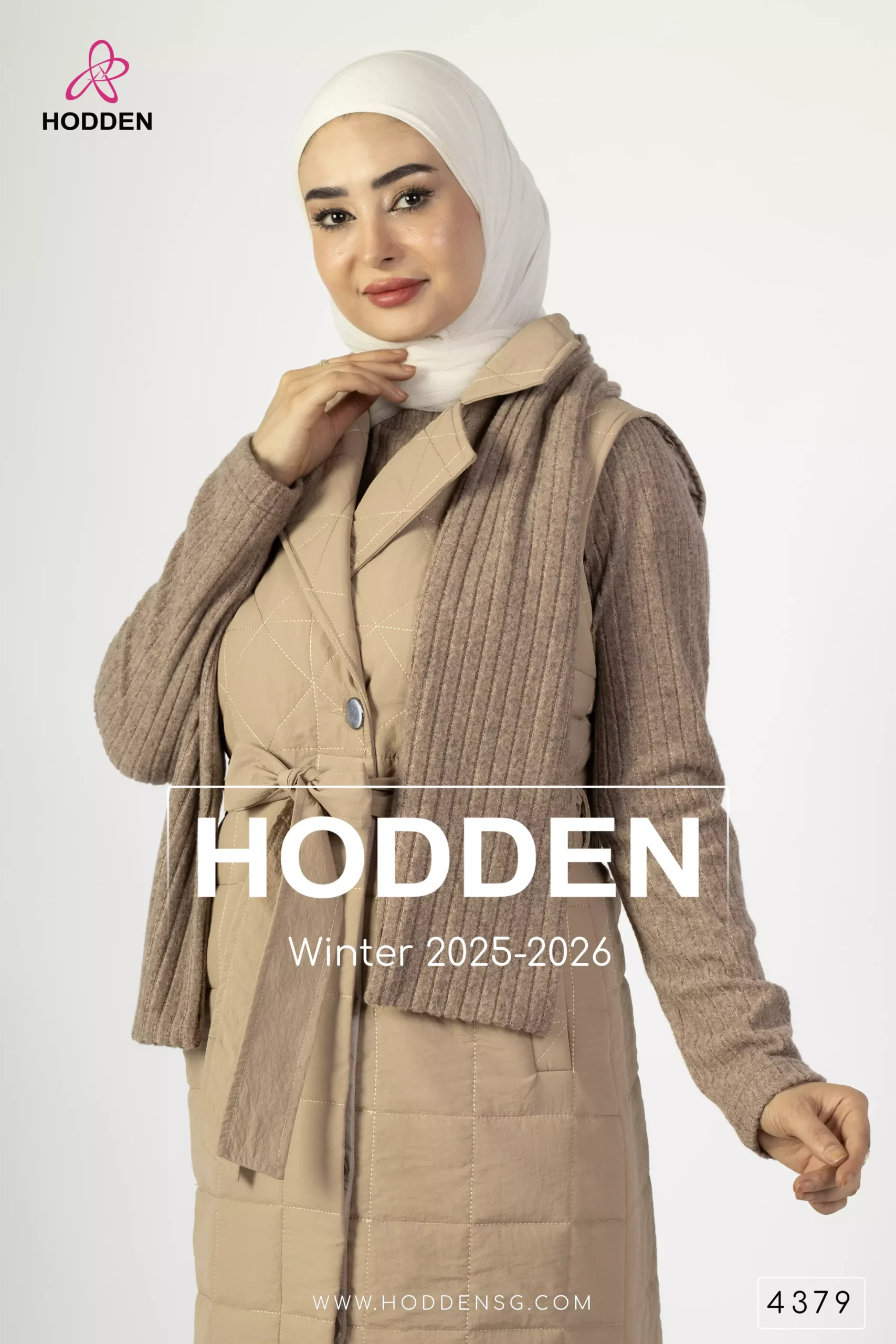 ⁦مانطو شتوي مع شال - 4379⁩ - الصورة ⁦5⁩