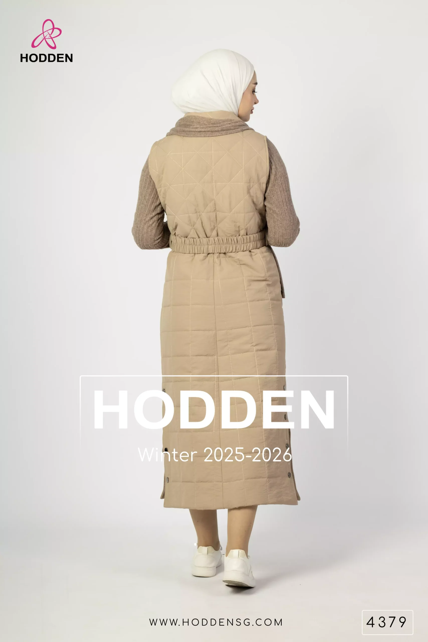 ⁦مانطو شتوي مع شال - 4379⁩ - الصورة ⁦4⁩