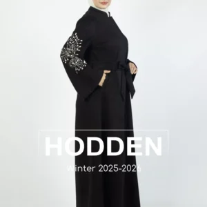 عباية مخمل سويد - 4513