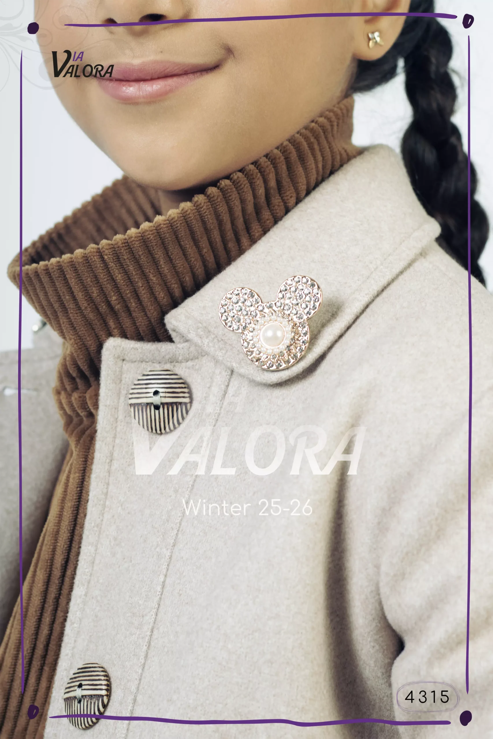 ⁦طقم بناتي 3 قطع – جوخ – طول 80 سم - 4315⁩ - الصورة ⁦4⁩