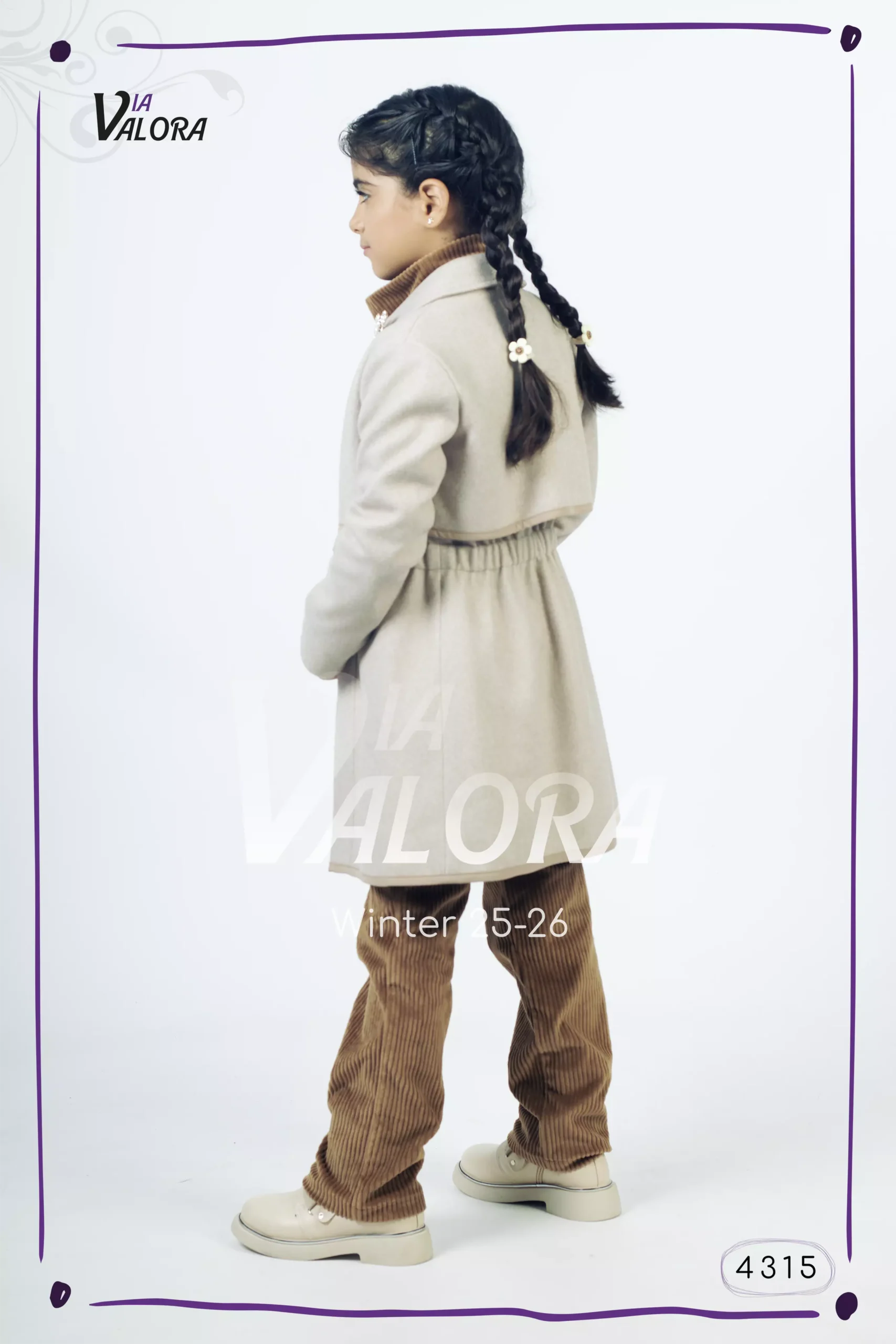 ⁦طقم بناتي 3 قطع – جوخ – طول 80 سم - 4315⁩ - الصورة ⁦5⁩