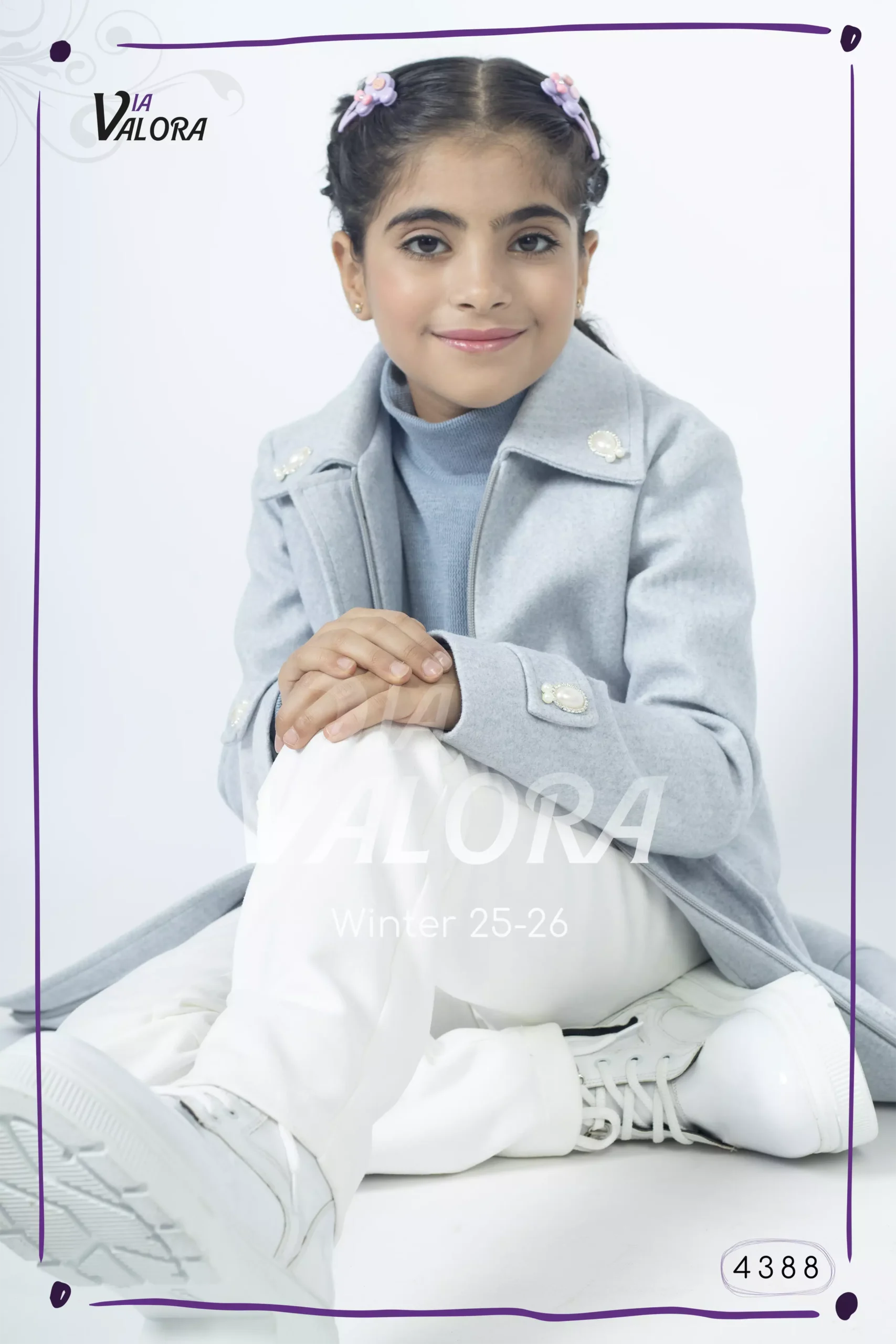 طقم بناتي 3 قطع – جوخ – طول 80 سم - 4388