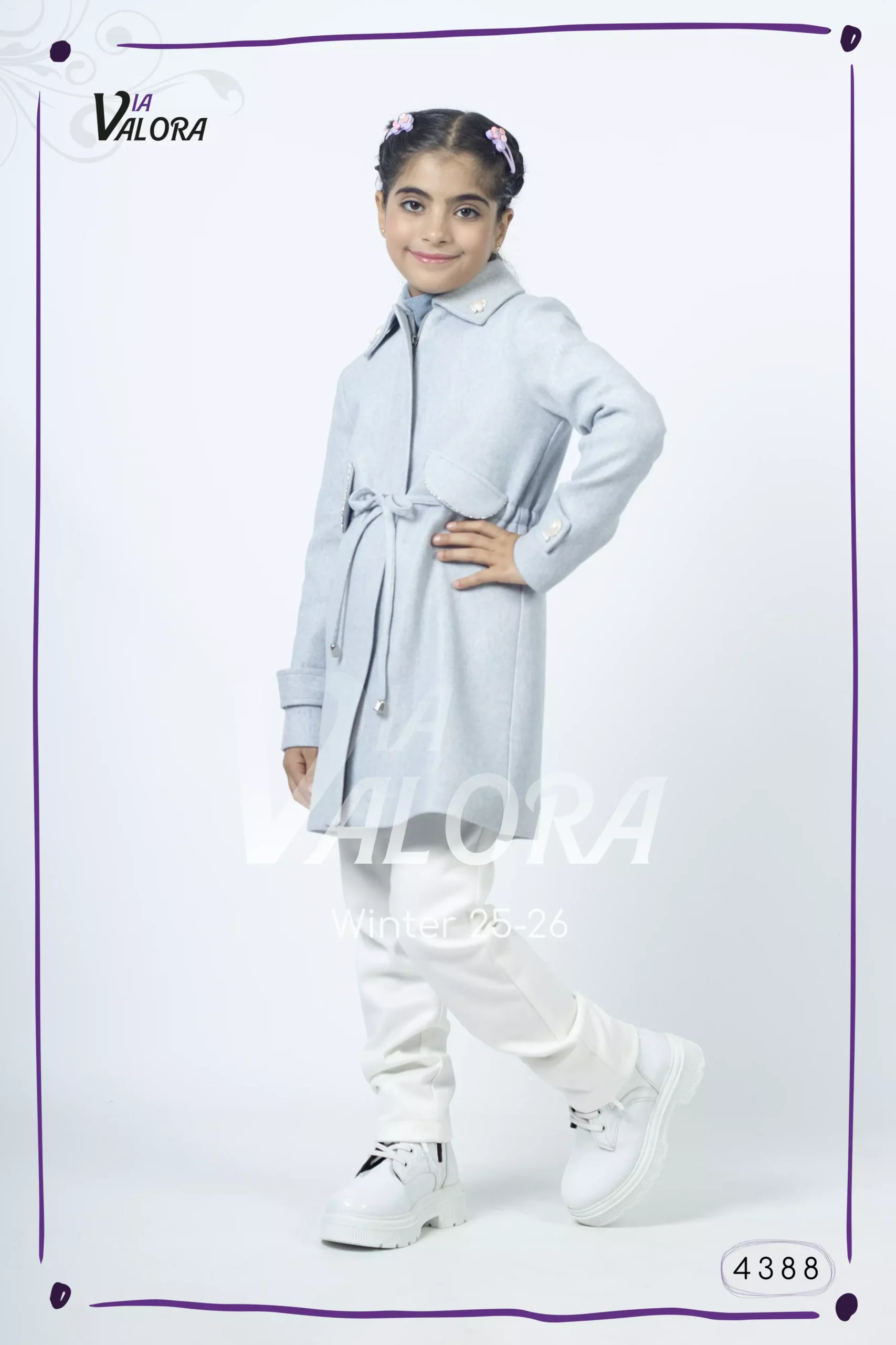 ⁦طقم بناتي 3 قطع – جوخ – طول 80 سم - 4388⁩ - الصورة ⁦3⁩