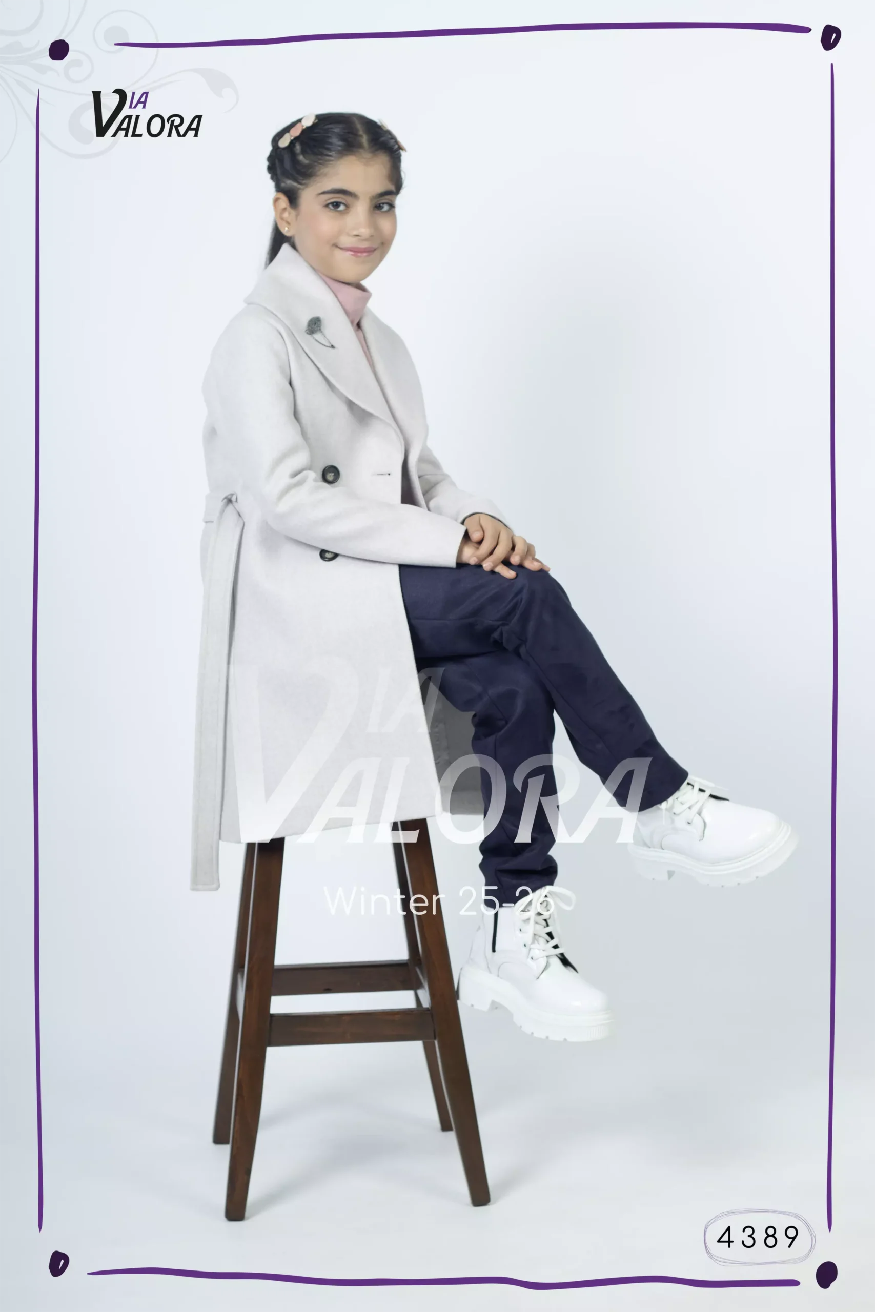 ⁦طقم بناتي 3 قطع – جوخ – طول 80 سم - 4389⁩ - الصورة ⁦2⁩