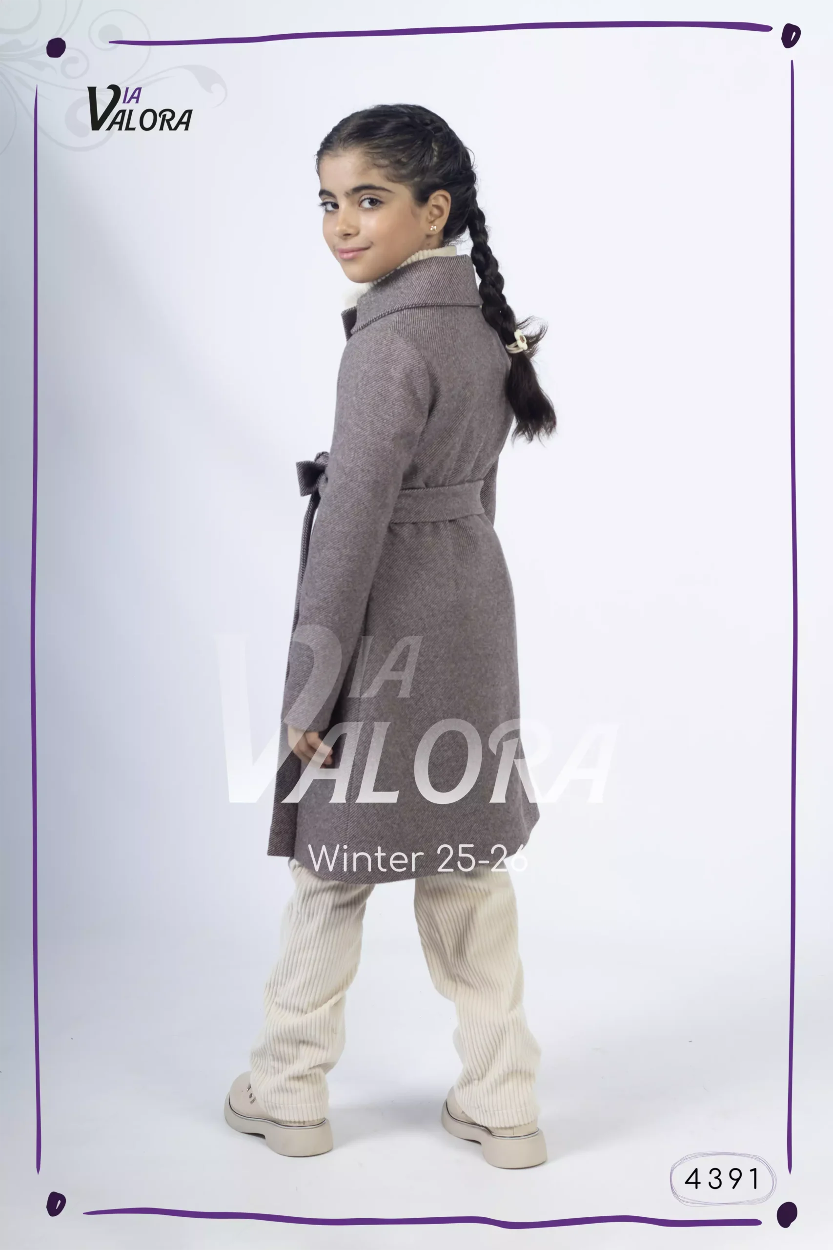 ⁦طقم بناتي 3 قطع – جوخ ممزوج – طول 80 سم - 4391⁩ - الصورة ⁦3⁩