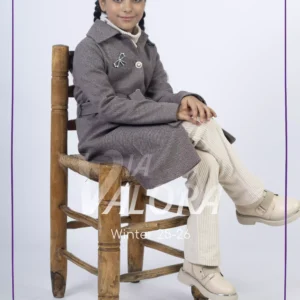 طقم بناتي 3 قطع – جوخ ممزوج – طول 80 سم - 4391