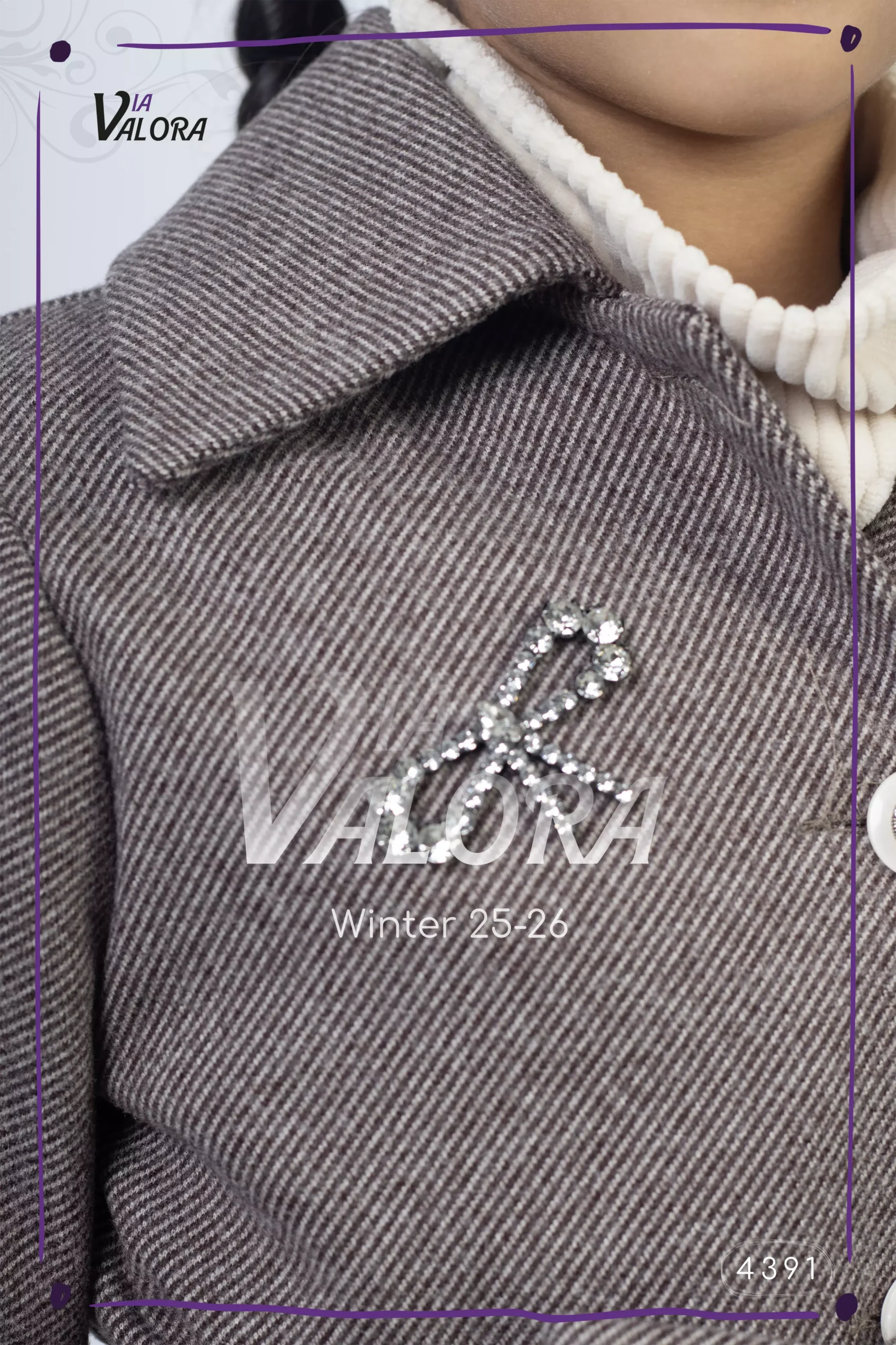 ⁦طقم بناتي 3 قطع – جوخ ممزوج – طول 80 سم - 4391⁩ - الصورة ⁦4⁩