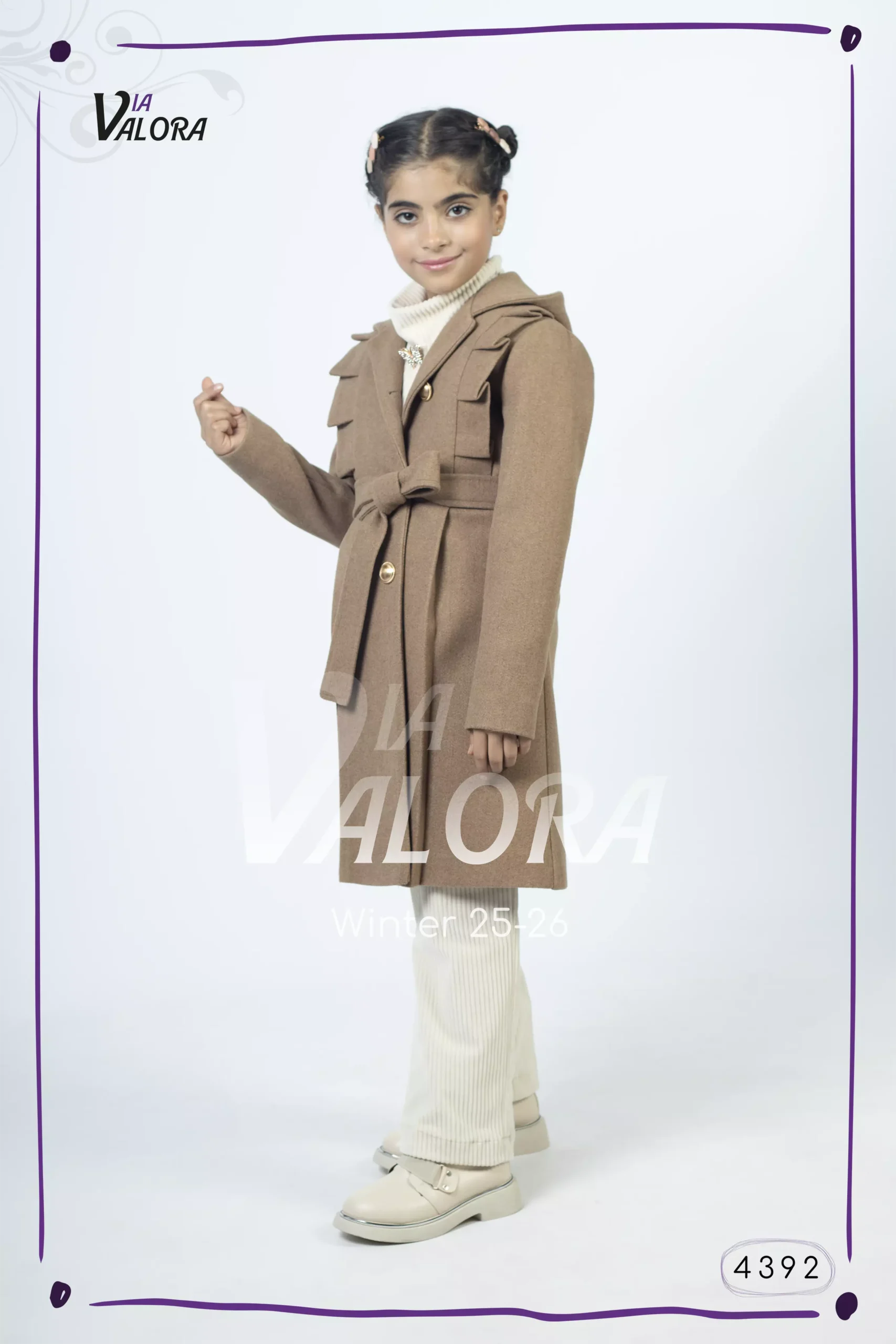 ⁦طقم بناتي 3 قطع – جوخ – طول 80 سم - 4392⁩ - الصورة ⁦5⁩