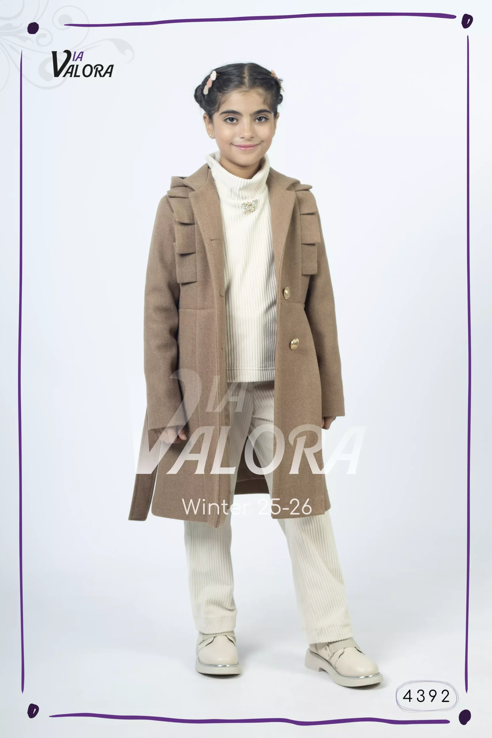 ⁦طقم بناتي 3 قطع – جوخ – طول 80 سم - 4392⁩ - الصورة ⁦7⁩