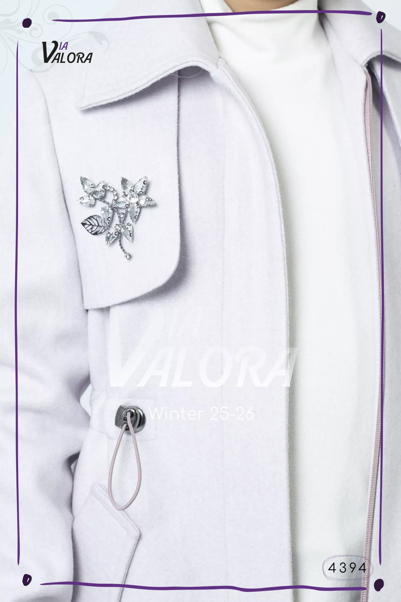 ⁦طقم بناتي 3 قطع – جوخ – طول 80 سم - 4394⁩ - الصورة ⁦5⁩