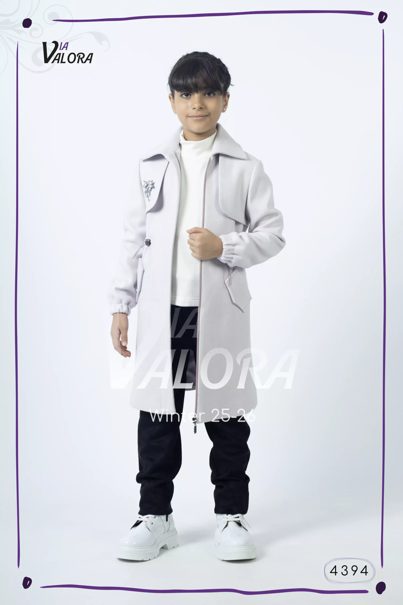 طقم بناتي 3 قطع – جوخ – طول 80 سم - 4394