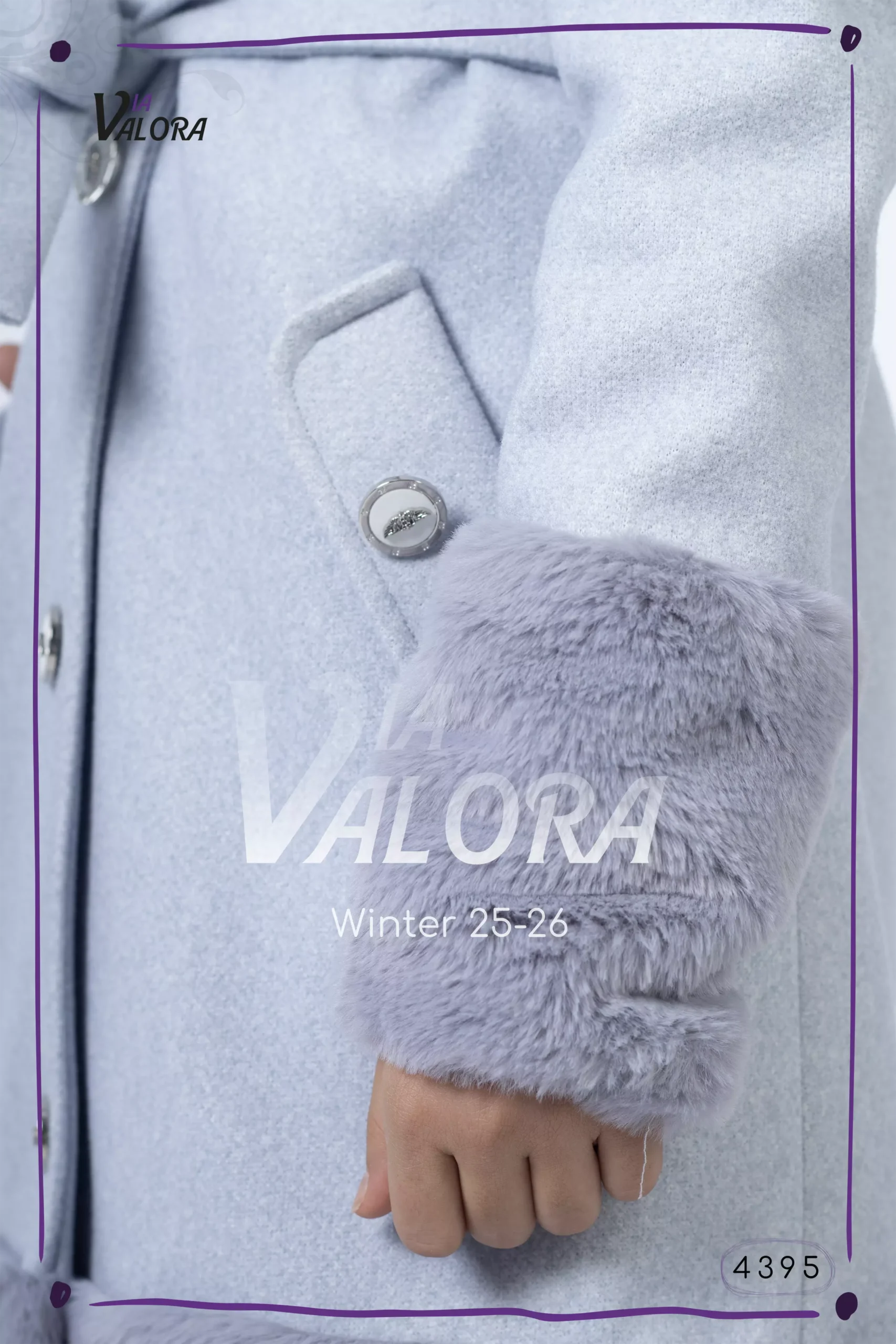 طقم بناتي 3 قطع – جوخ – طول 80 سم - 4395 - الصورة 5