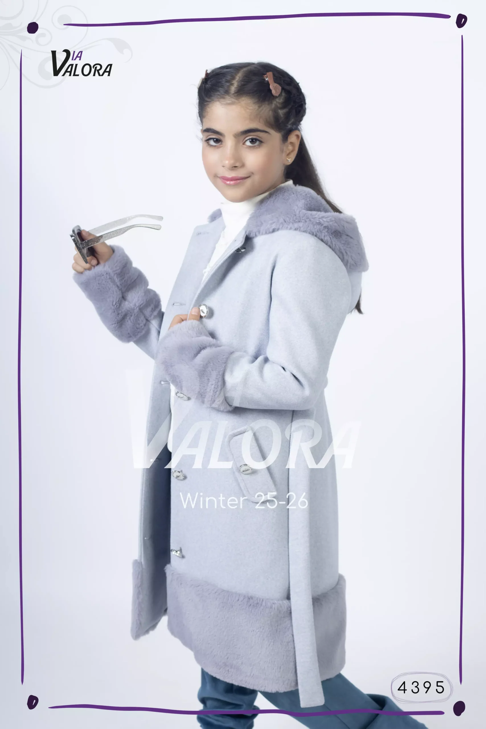 طقم بناتي 3 قطع – جوخ – طول 80 سم - 4395 - الصورة 2