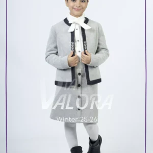 طقم بناتي 3 قطع – جوخ ممزوج – طول 45 سم - 4396