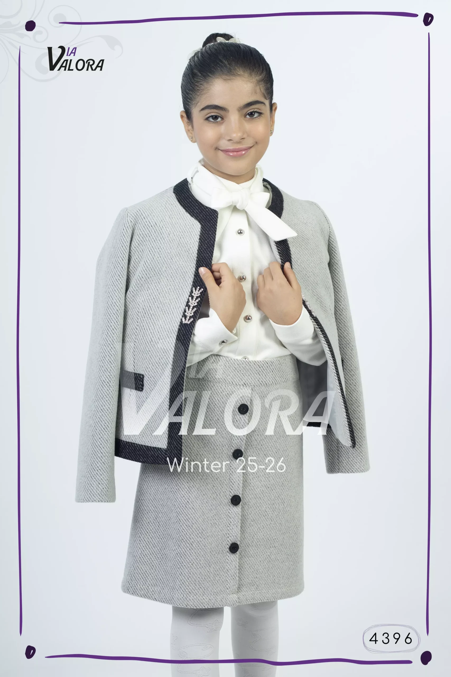 ⁦طقم بناتي 3 قطع – جوخ ممزوج – طول 45 سم - 4396⁩ - الصورة ⁦7⁩