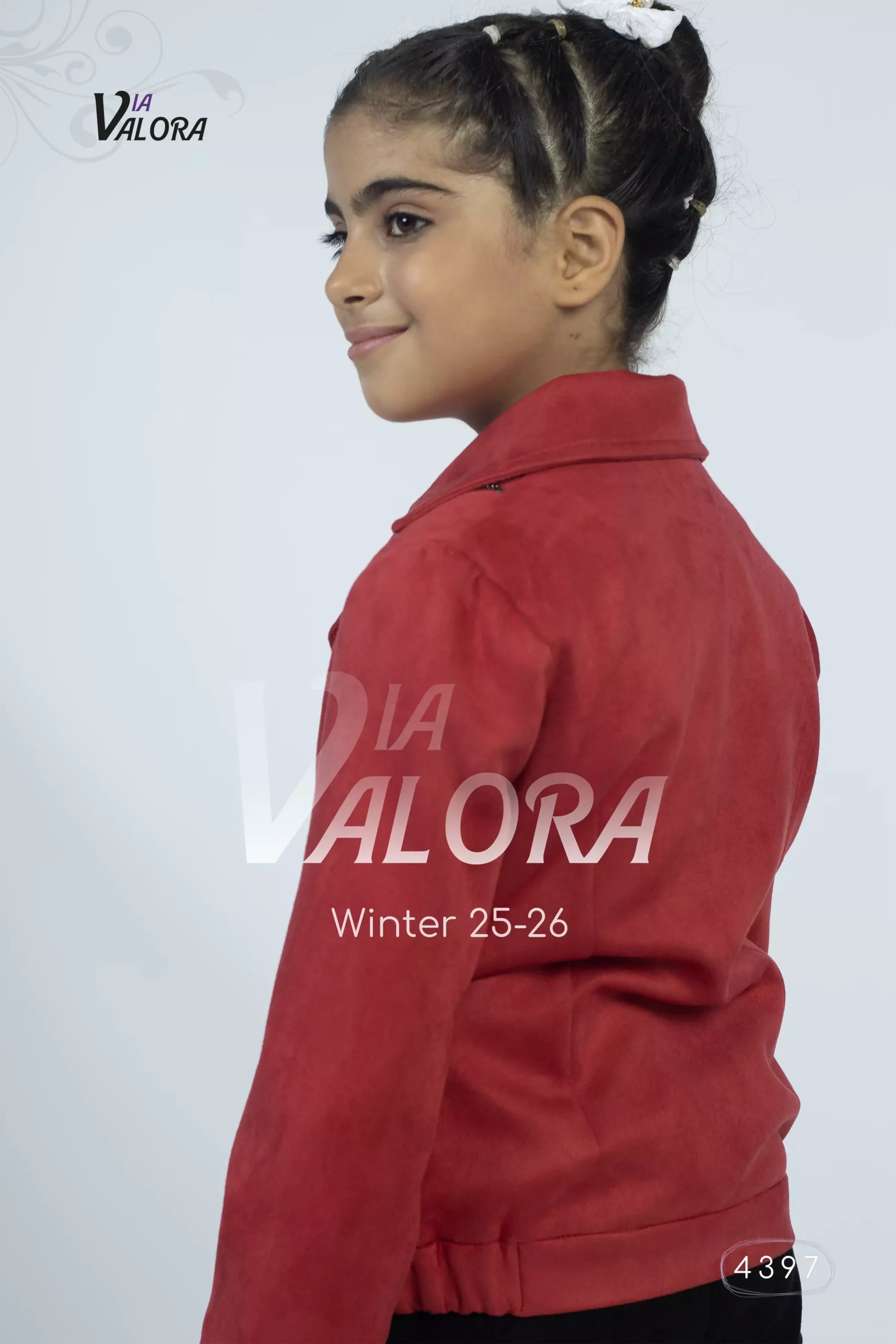 ⁦طقم بناتي 3 قطع – سويد مخمل – طول 45 سم - 4397⁩ - الصورة ⁦4⁩