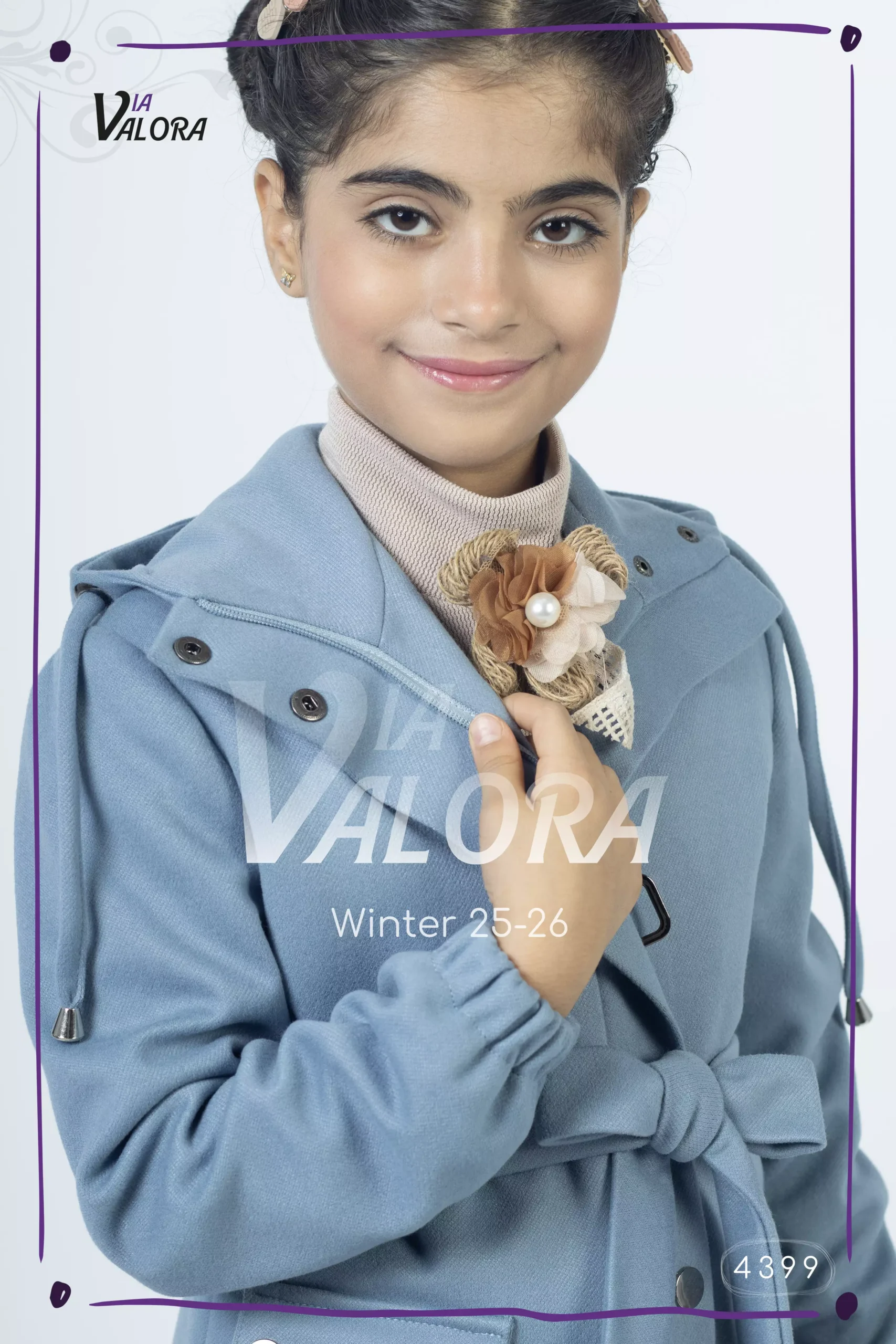 ⁦طقم بناتي 3 قطع – جوخ ممزوج – طول 80 سم - 4399⁩ - الصورة ⁦5⁩