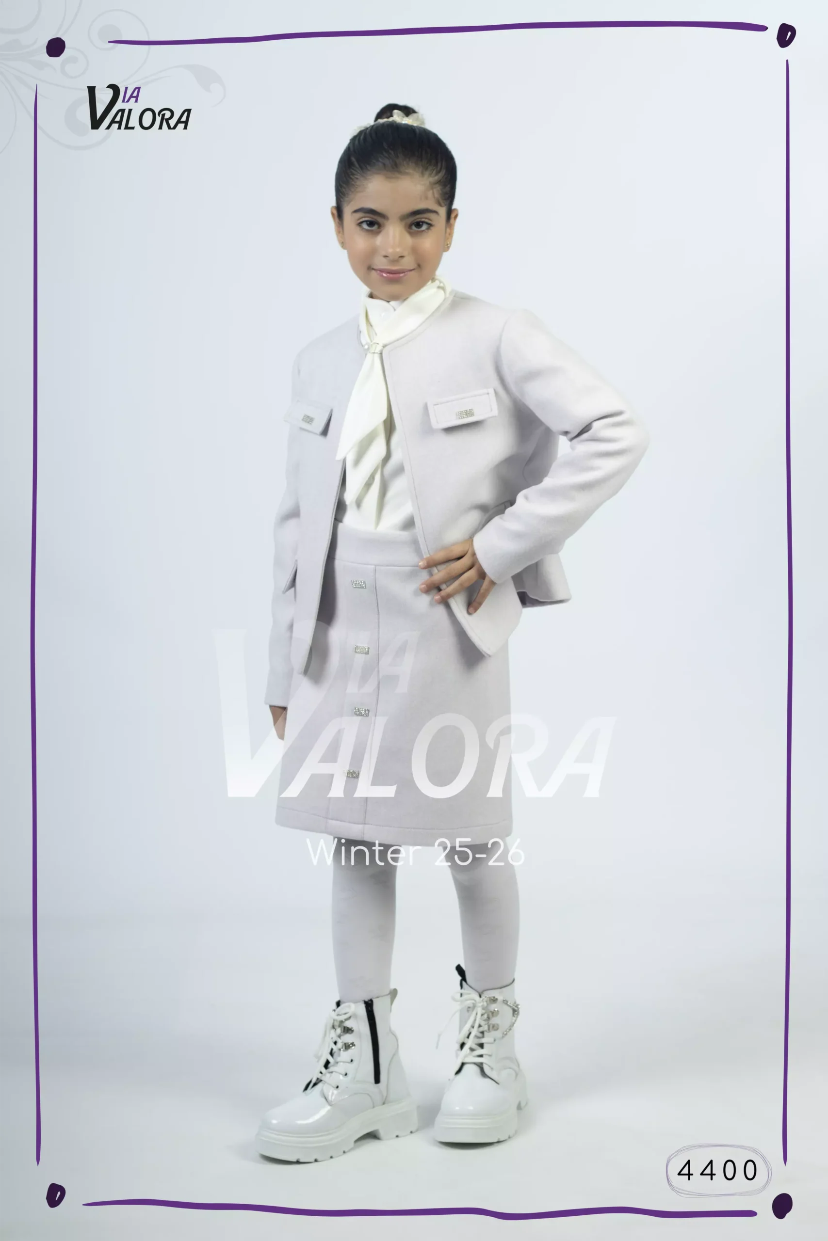 طقم بناتي 3 قطع – جوخ – طول 45 سم - 4400