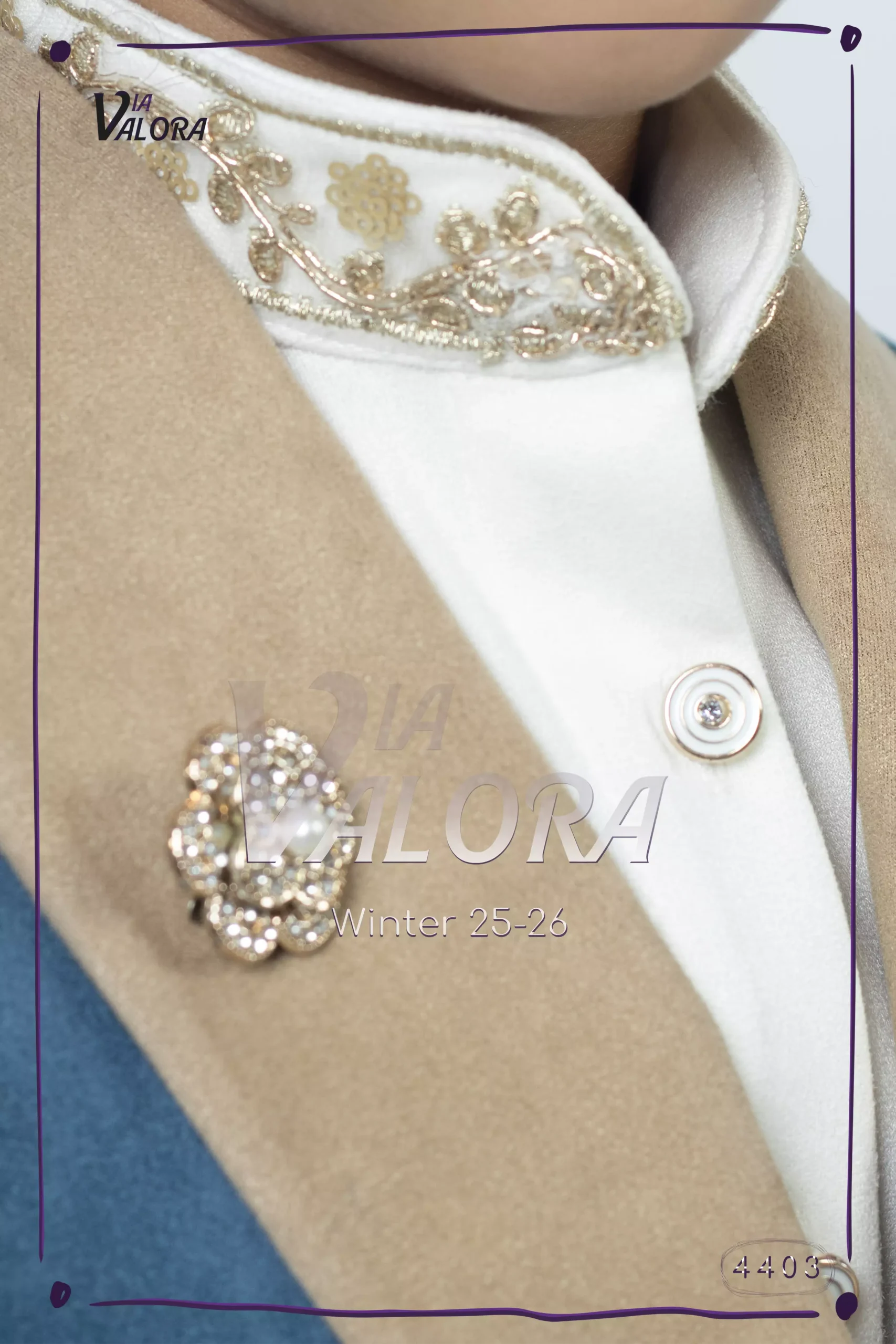 ⁦طقم بناتي 3 قطع – مخمل سويد – طول 45 سم - 4403⁩ - الصورة ⁦6⁩