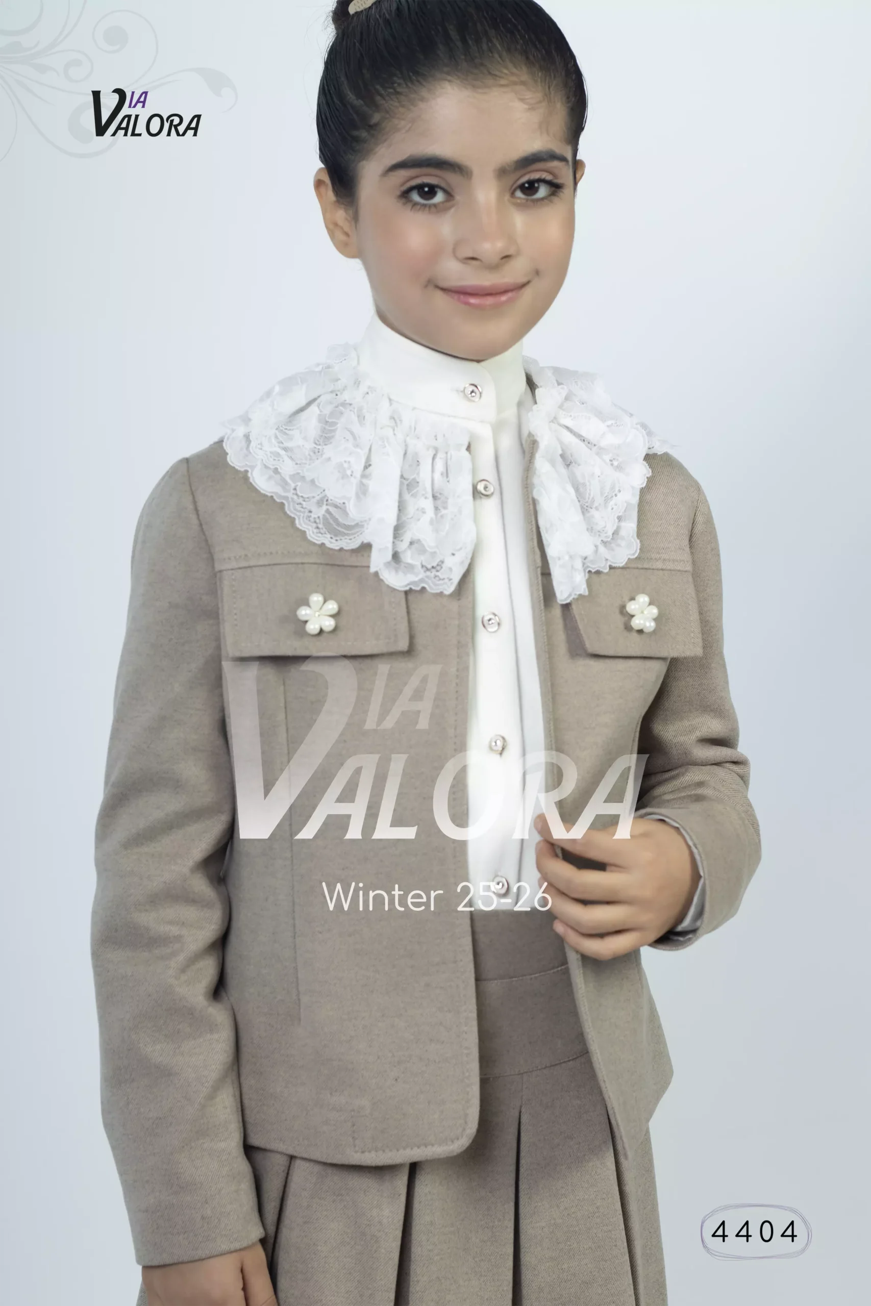 ⁦طقم بناتي 3 قطع – جوخ ممزوج – طول 45 سم -4404⁩ - الصورة ⁦5⁩