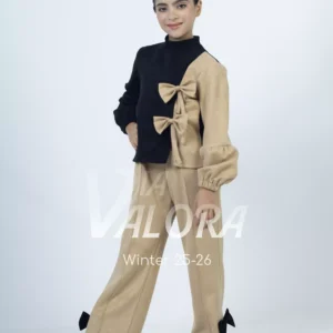 طقم بناتي قطعتين – سويد مخمل – طول 45 سم