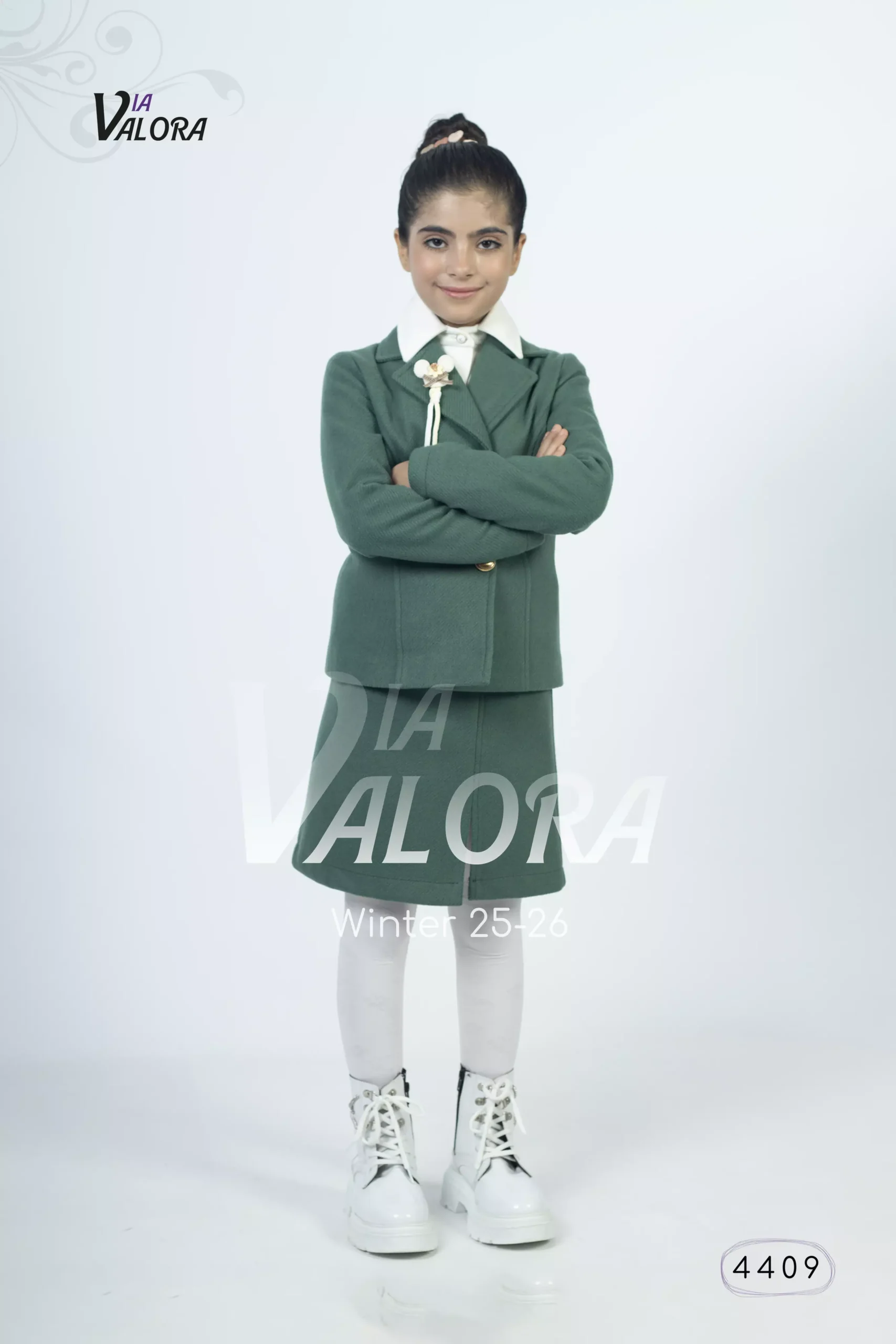 ⁦طقم بناتي 3 قطع – جوخ ممزوج – طول 45 سم - 4409⁩ - الصورة ⁦8⁩