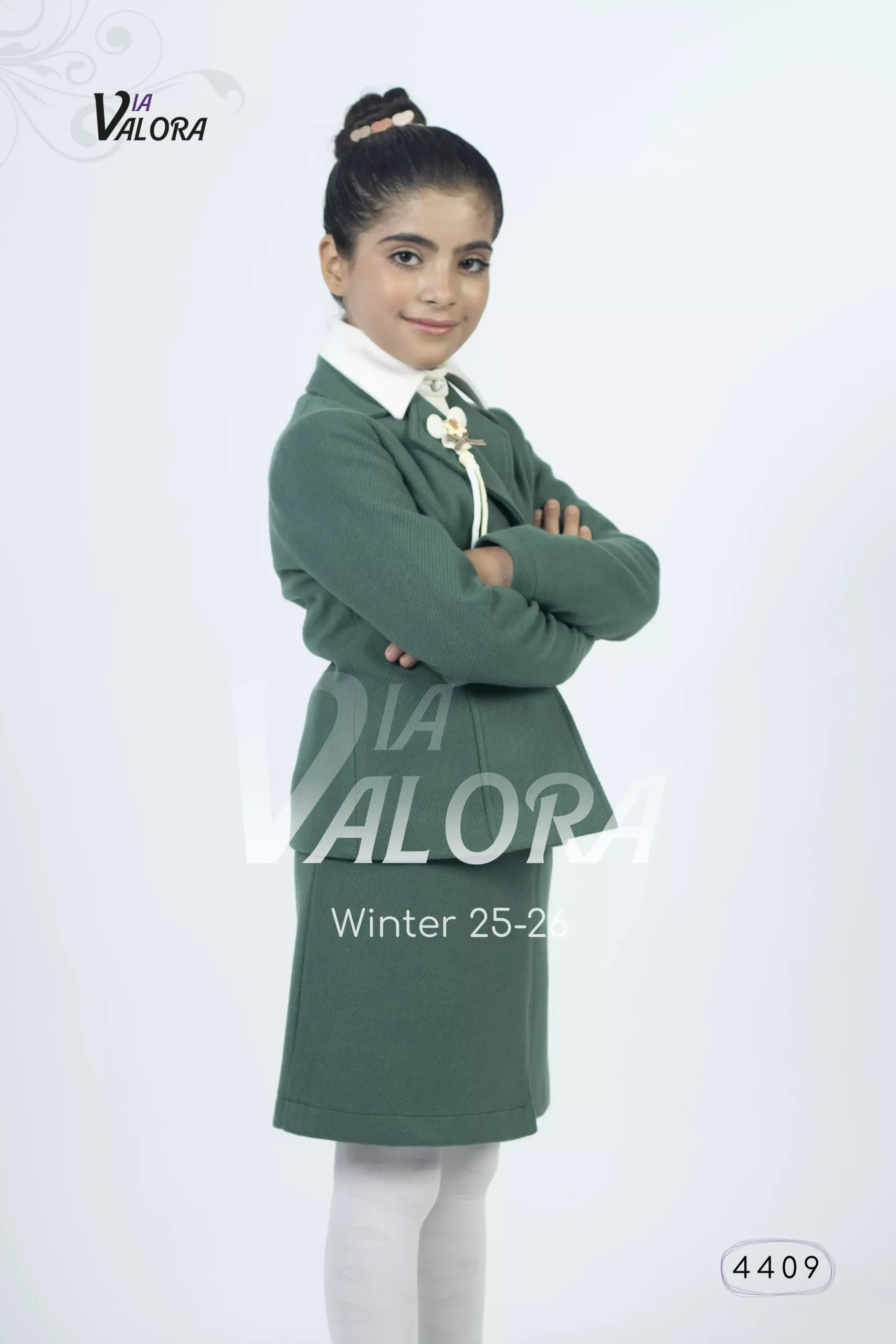 ⁦طقم بناتي 3 قطع – جوخ ممزوج – طول 45 سم - 4409⁩ - الصورة ⁦7⁩