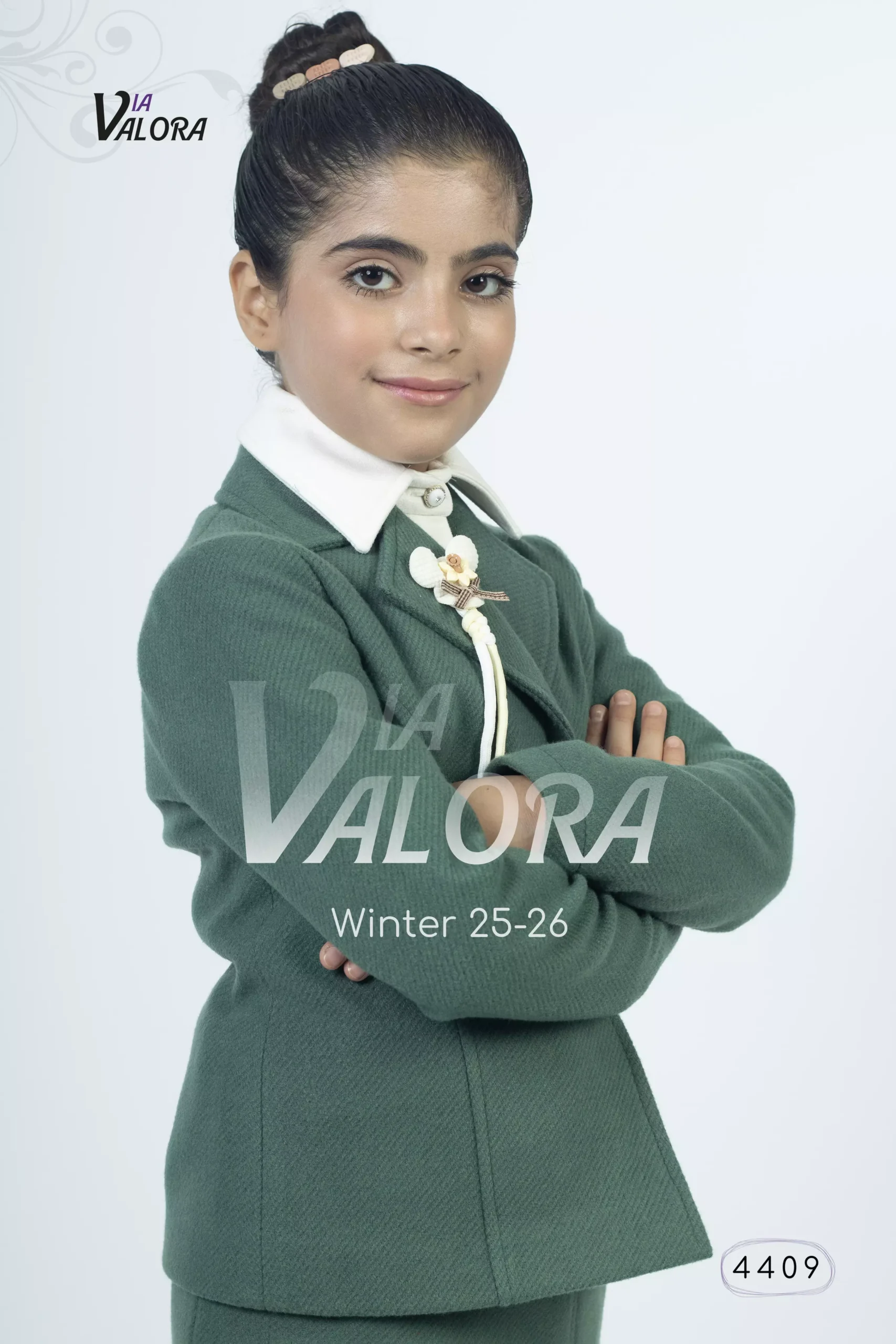 ⁦طقم بناتي 3 قطع – جوخ ممزوج – طول 45 سم - 4409⁩ - الصورة ⁦6⁩