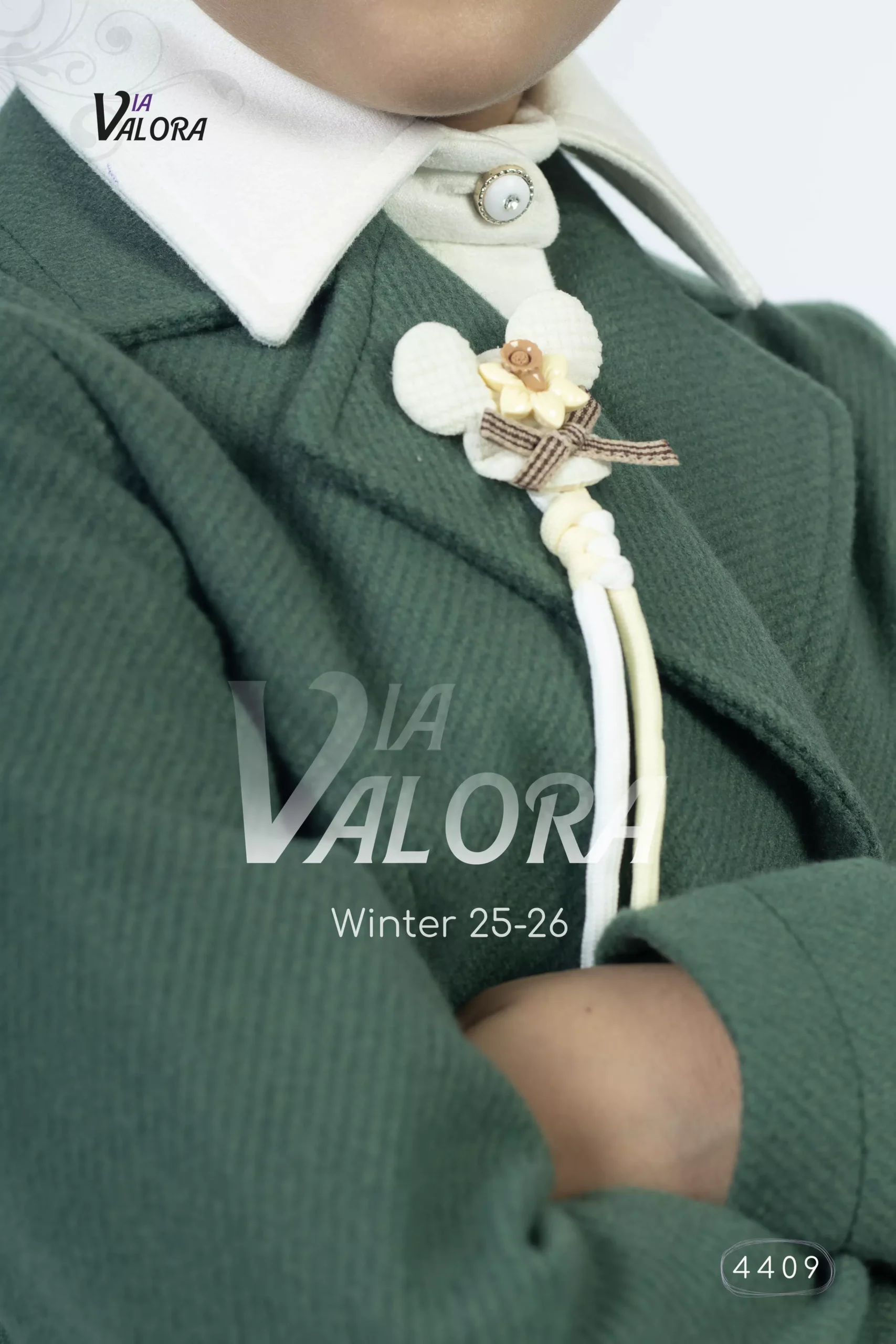 ⁦طقم بناتي 3 قطع – جوخ ممزوج – طول 45 سم - 4409⁩ - الصورة ⁦5⁩