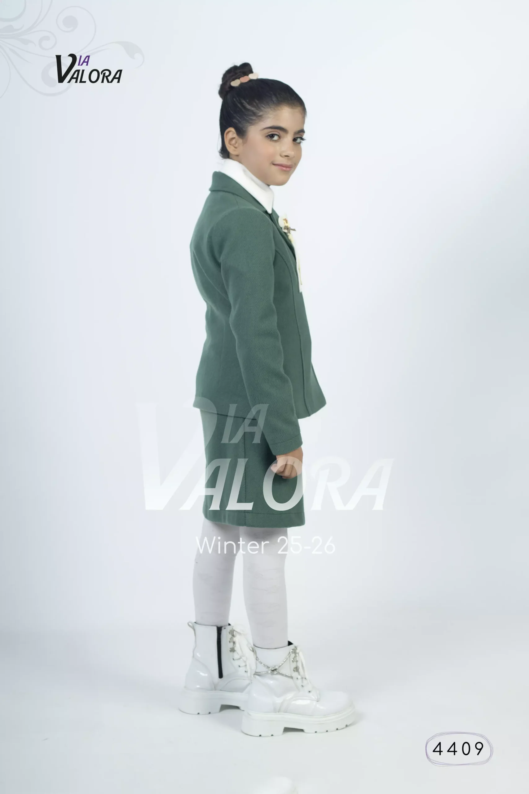 ⁦طقم بناتي 3 قطع – جوخ ممزوج – طول 45 سم - 4409⁩ - الصورة ⁦4⁩