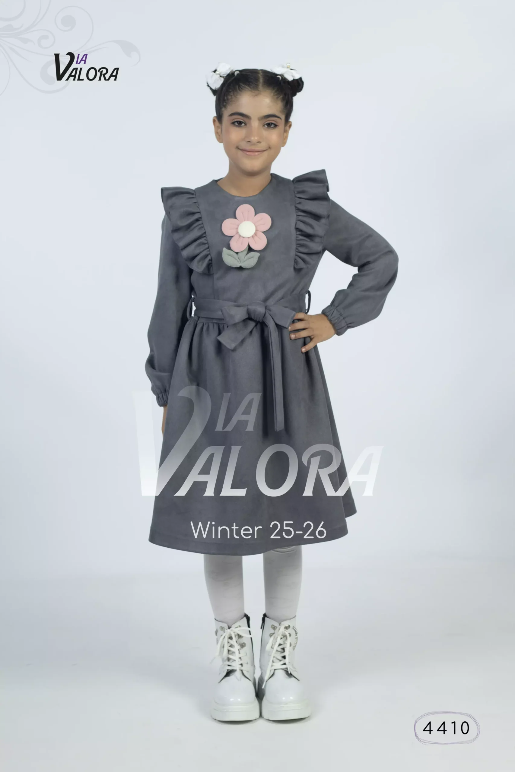 ⁦فستان بناتي – سويد مخمل – طول 80 سم - 4410⁩ - الصورة ⁦3⁩