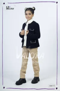 طقم بناتي 3 قطع – صوف مفرك – طول 45 سم – 4411