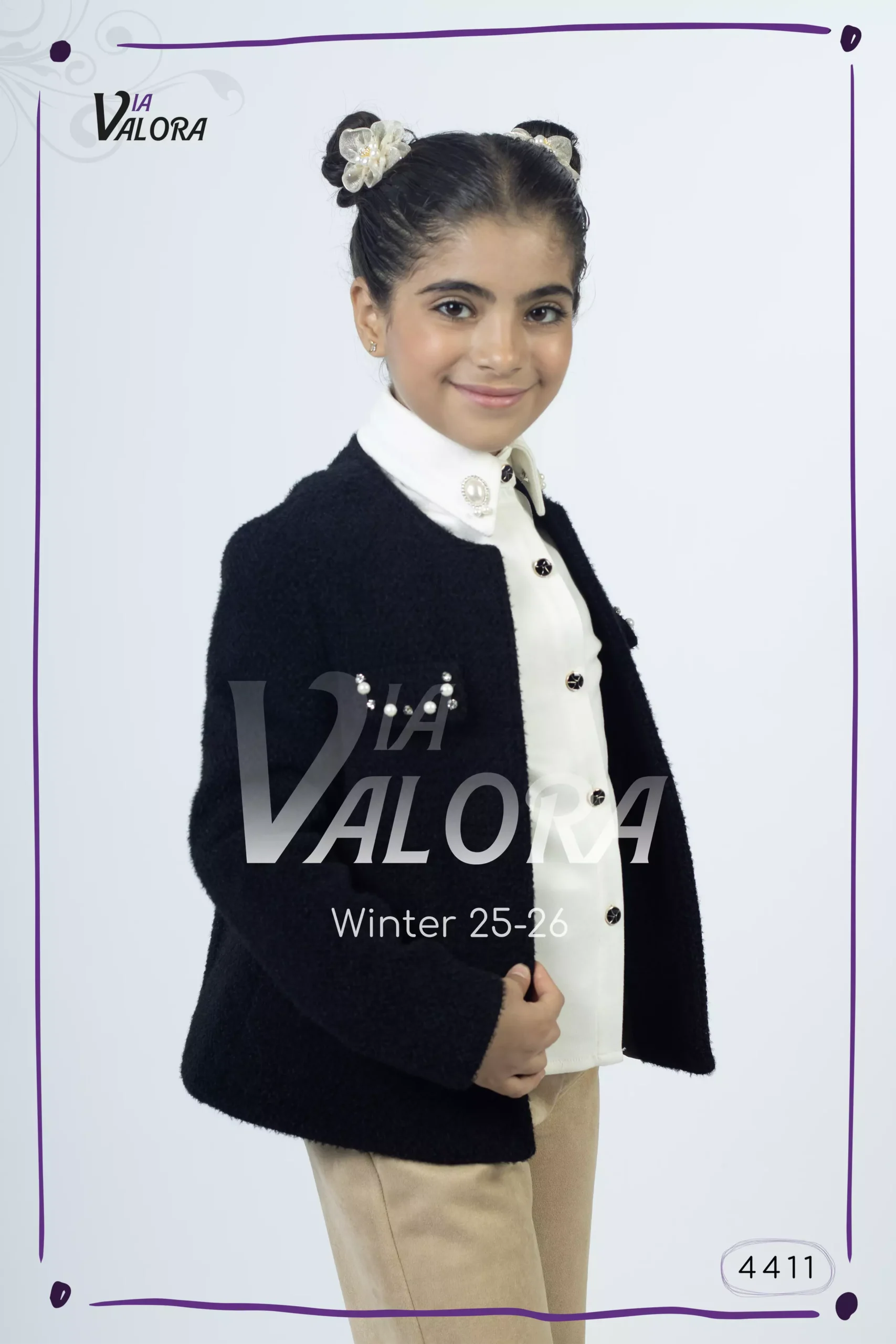 طقم بناتي 3 قطع – صوف مفرك – طول 45 سم - 4411 - الصورة 3