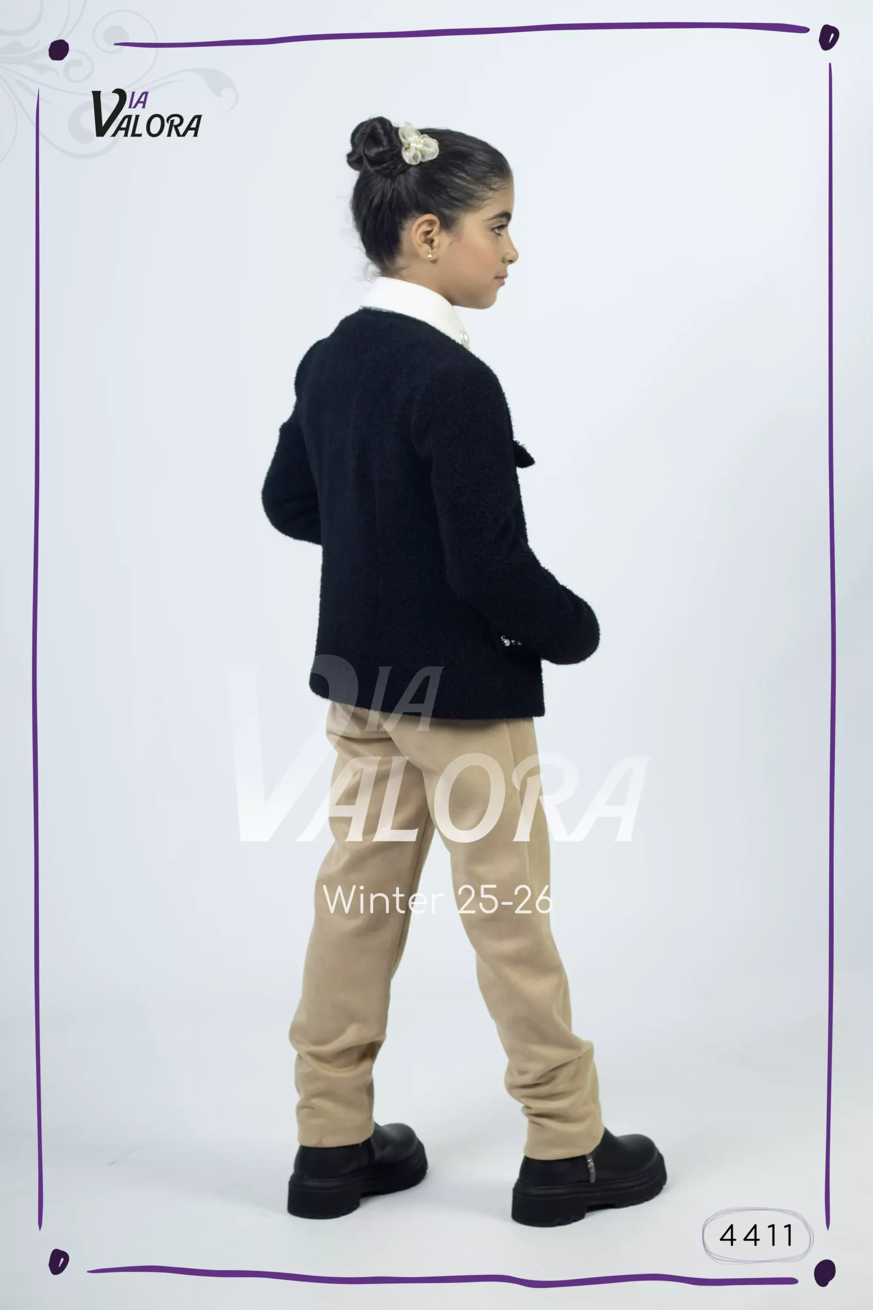 طقم بناتي 3 قطع – صوف مفرك – طول 45 سم - 4411 - الصورة 6