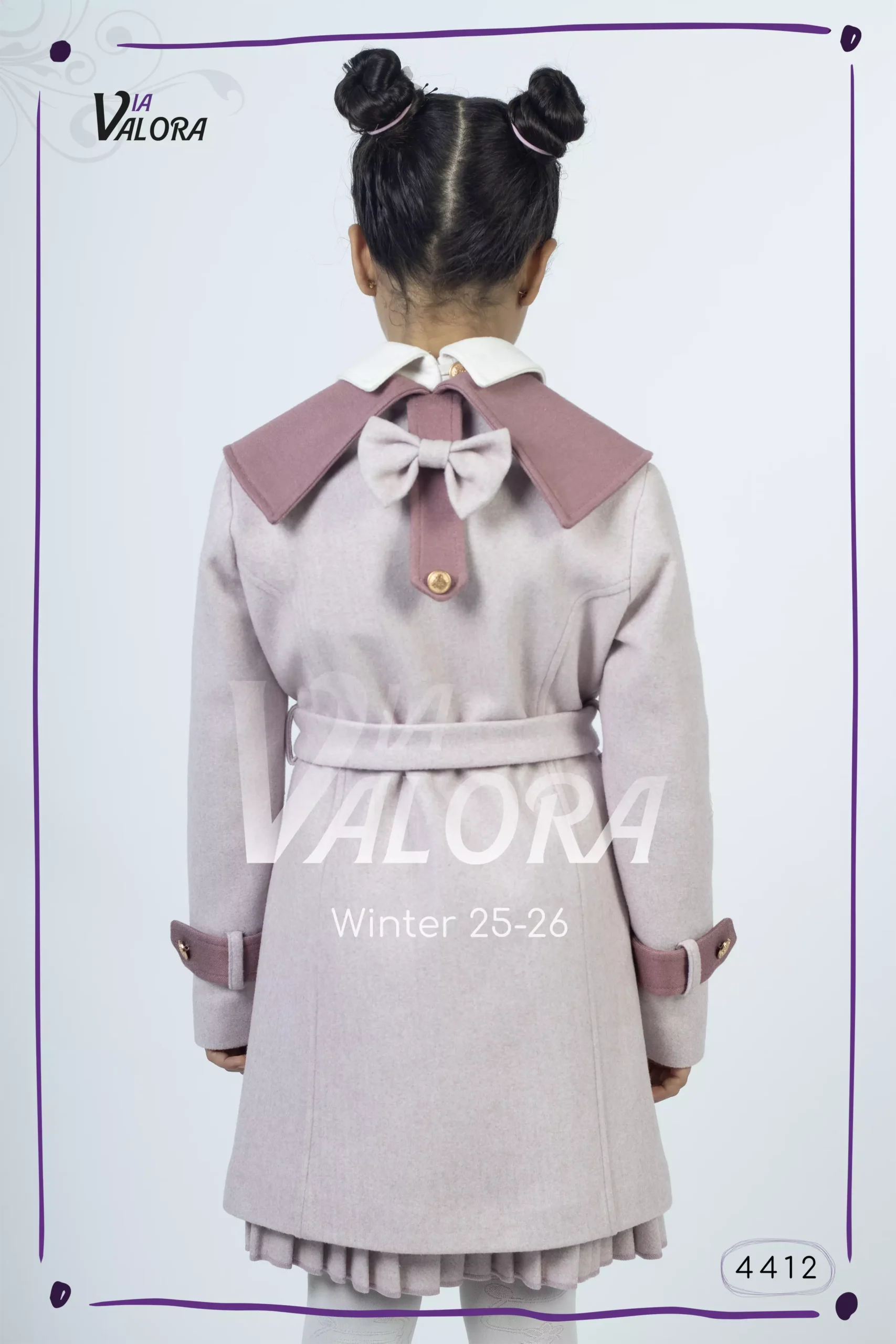 ⁦طقم بناتي قطعتين – جوخ ممزوج – طول 80 سم - 4412⁩ - الصورة ⁦5⁩