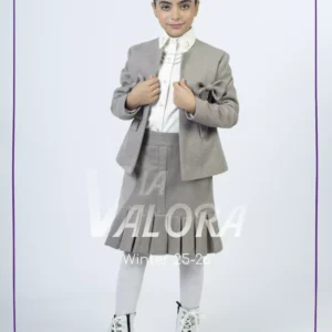 طقم بناتي 3 قطع – جوخ ممزوج – طول 45 سم - 4418