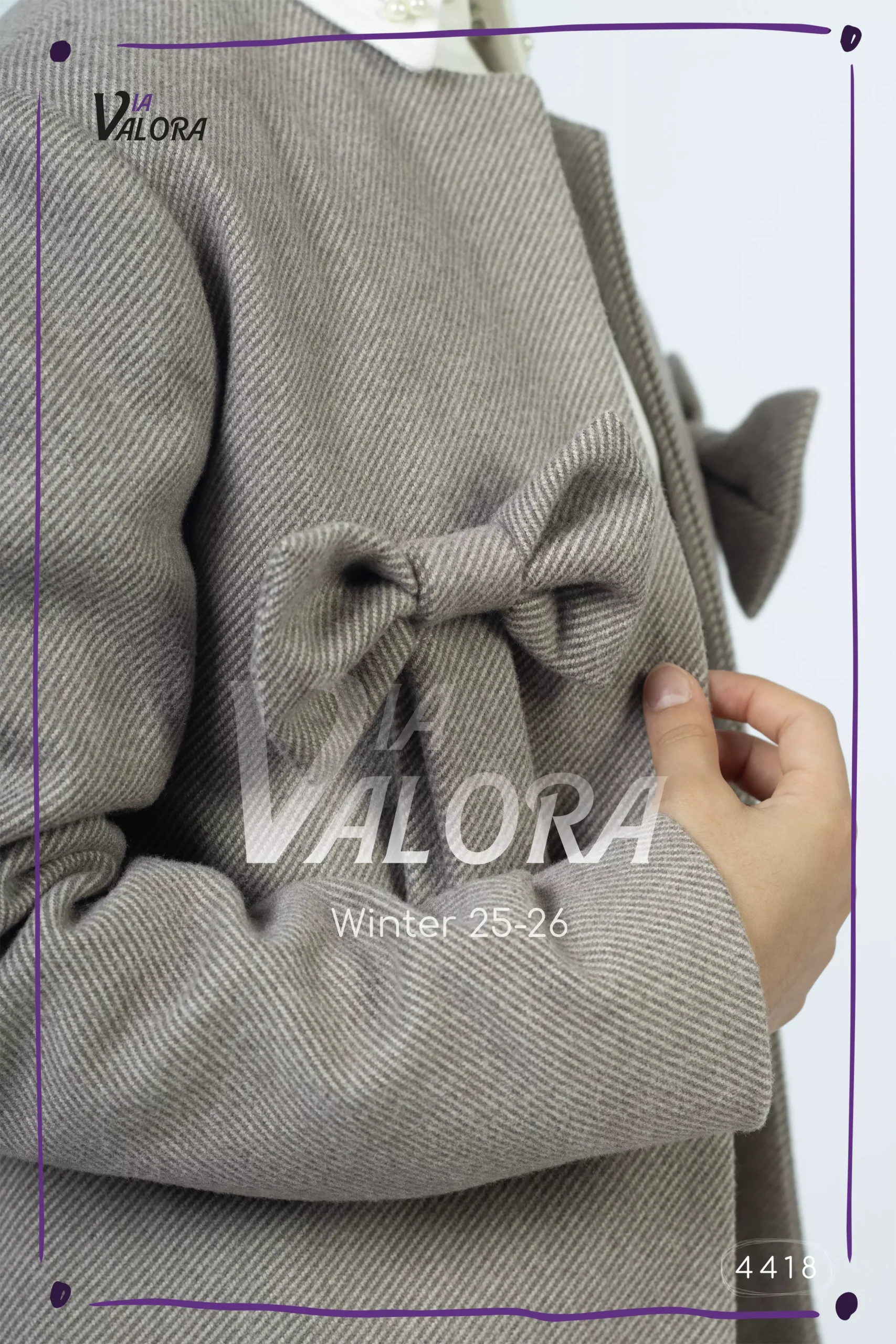 ⁦طقم بناتي 3 قطع – جوخ ممزوج – طول 45 سم - 4418⁩ - الصورة ⁦4⁩