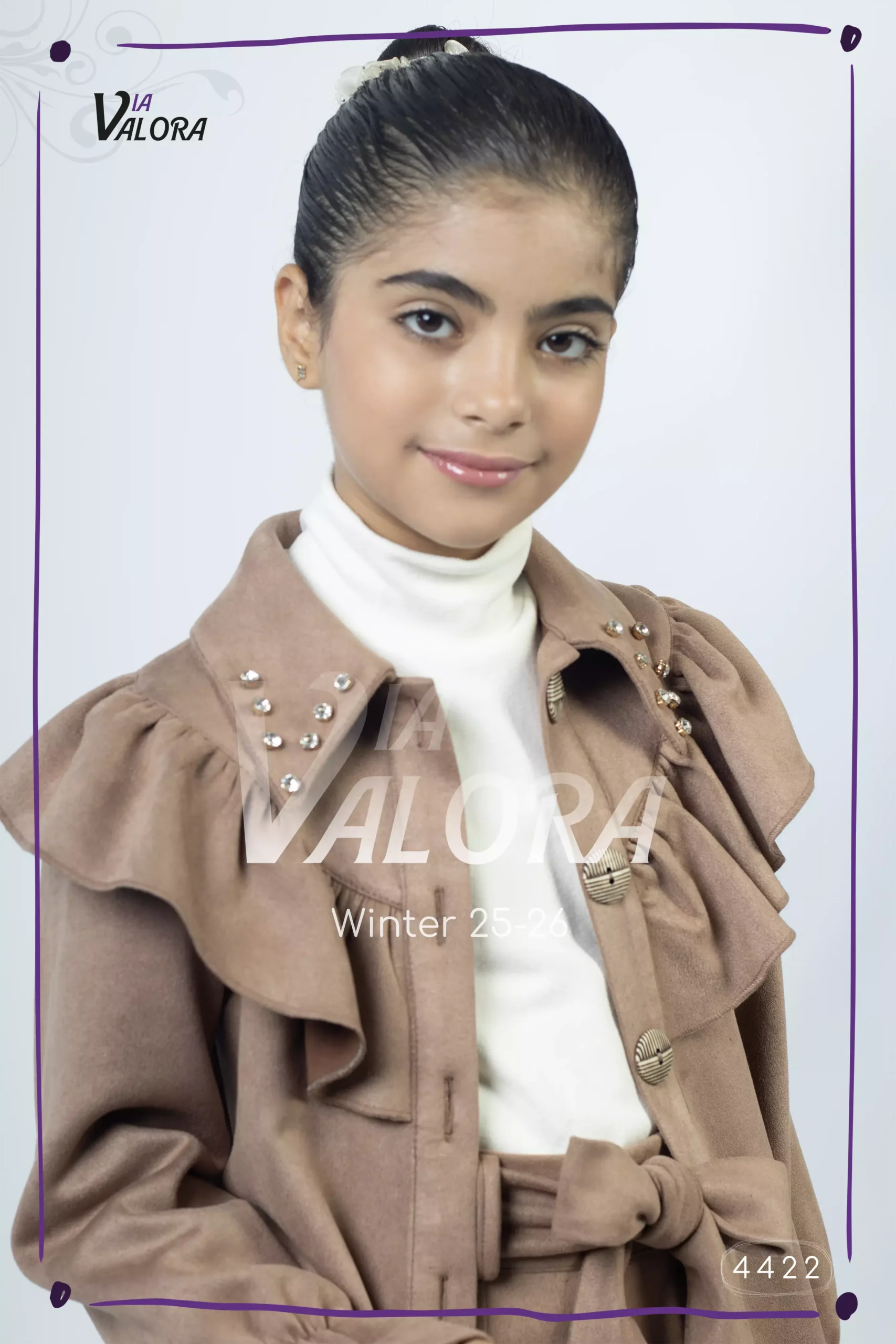 ⁦طقم بناتي 3 قطع – سويد – طول 45 سم - 4422⁩ - الصورة ⁦3⁩