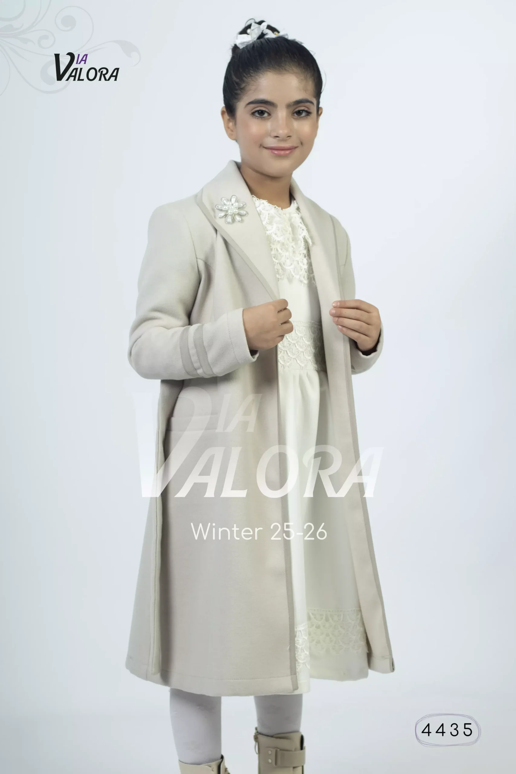 ⁦طقم بناتي قطعتين – جوخ ممزوج – طول 80 سم - 4435⁩ - الصورة ⁦11⁩