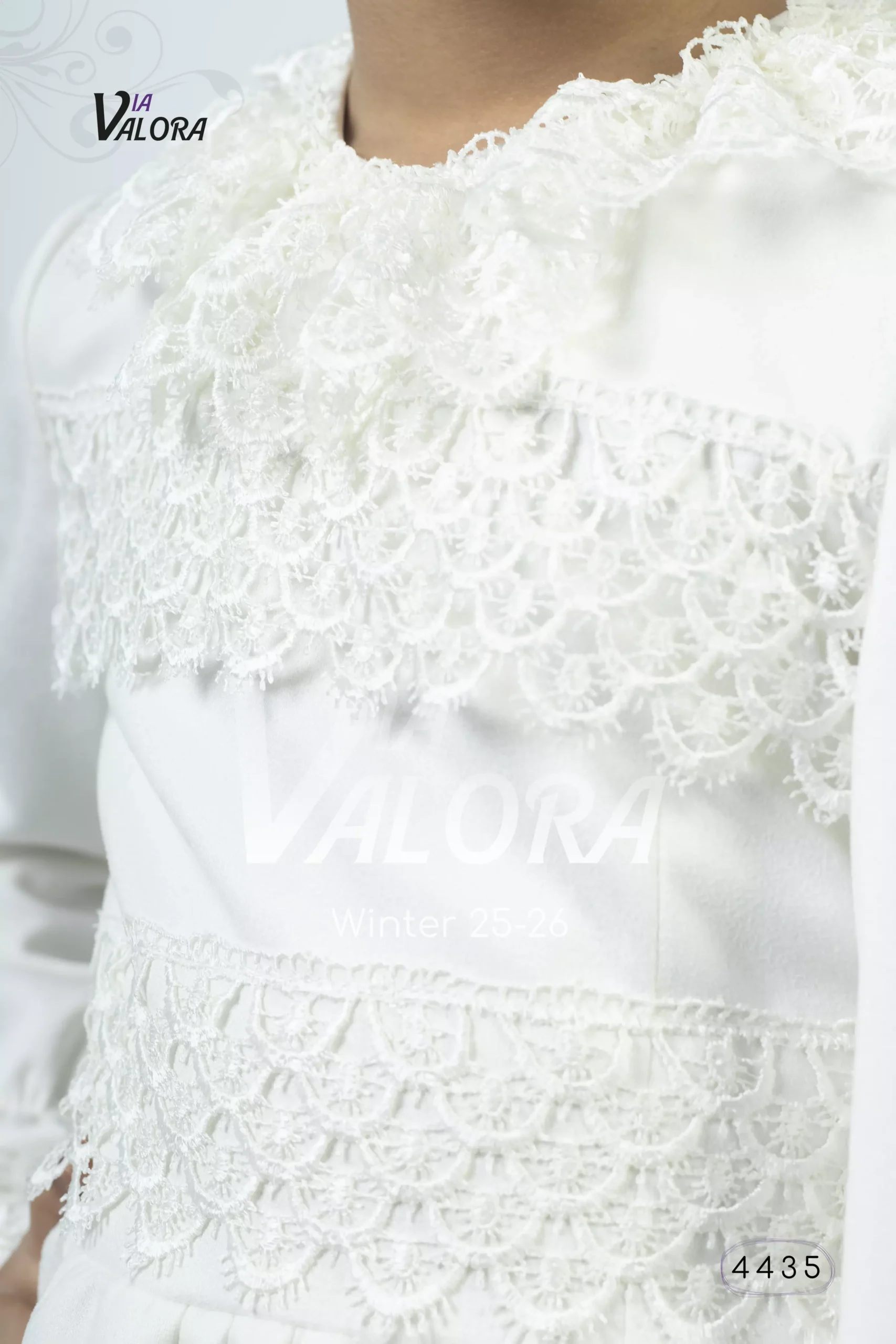 ⁦طقم بناتي قطعتين – جوخ ممزوج – طول 80 سم - 4435⁩ - الصورة ⁦5⁩