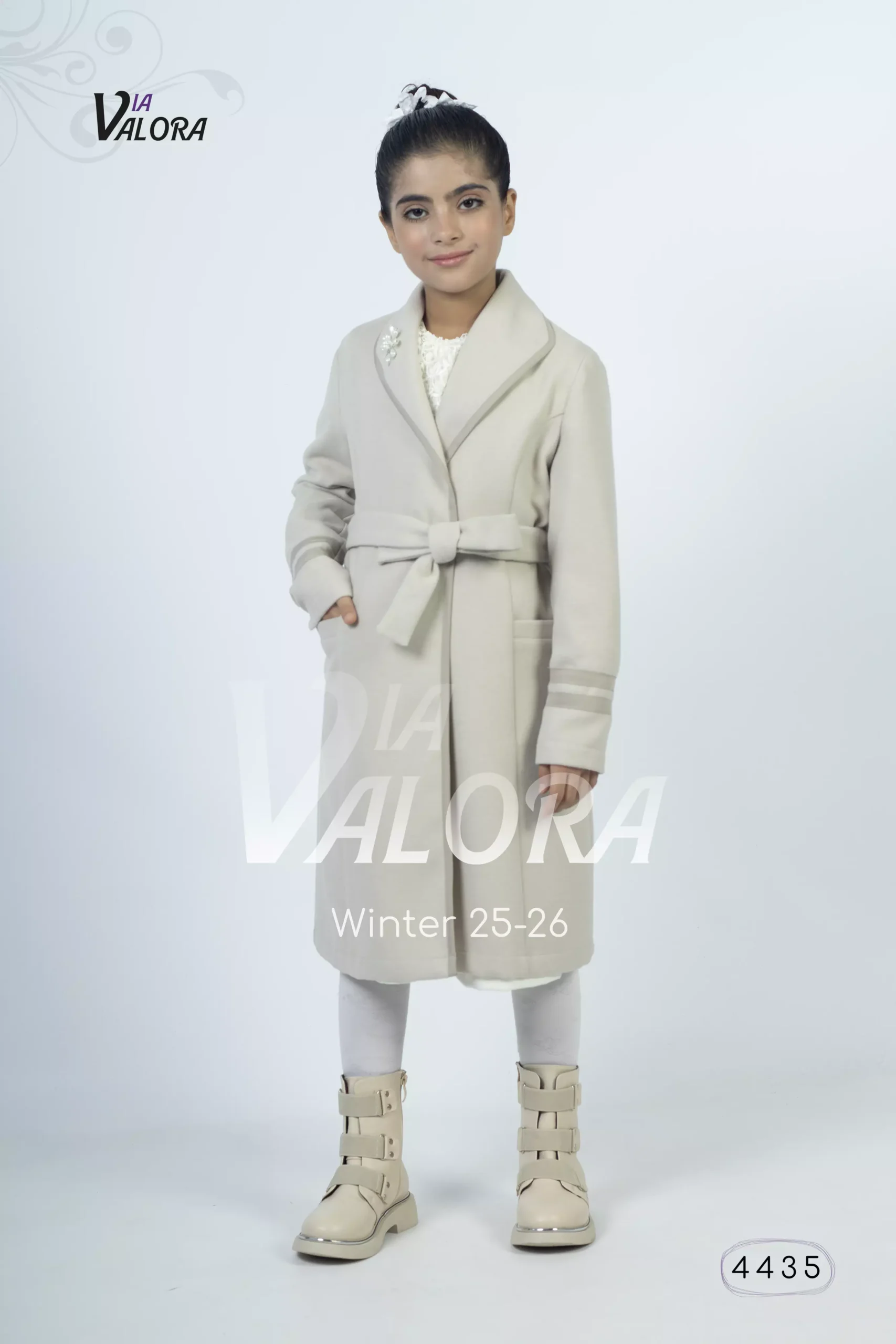 طقم بناتي قطعتين – جوخ ممزوج – طول 80 سم - 4435