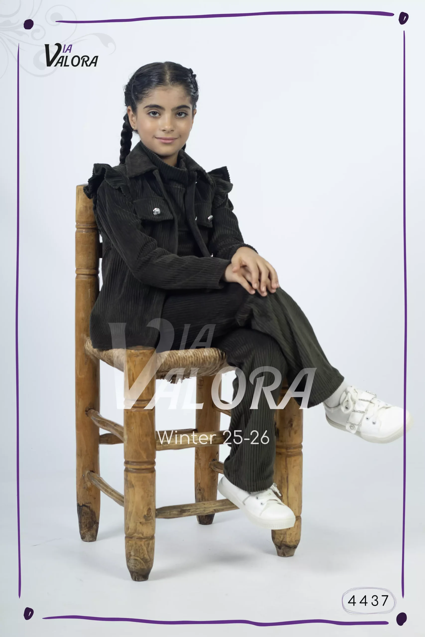 ⁦طقم بناتي 3 قطع – مخمل – طول 45 سم - 4437⁩ - الصورة ⁦3⁩