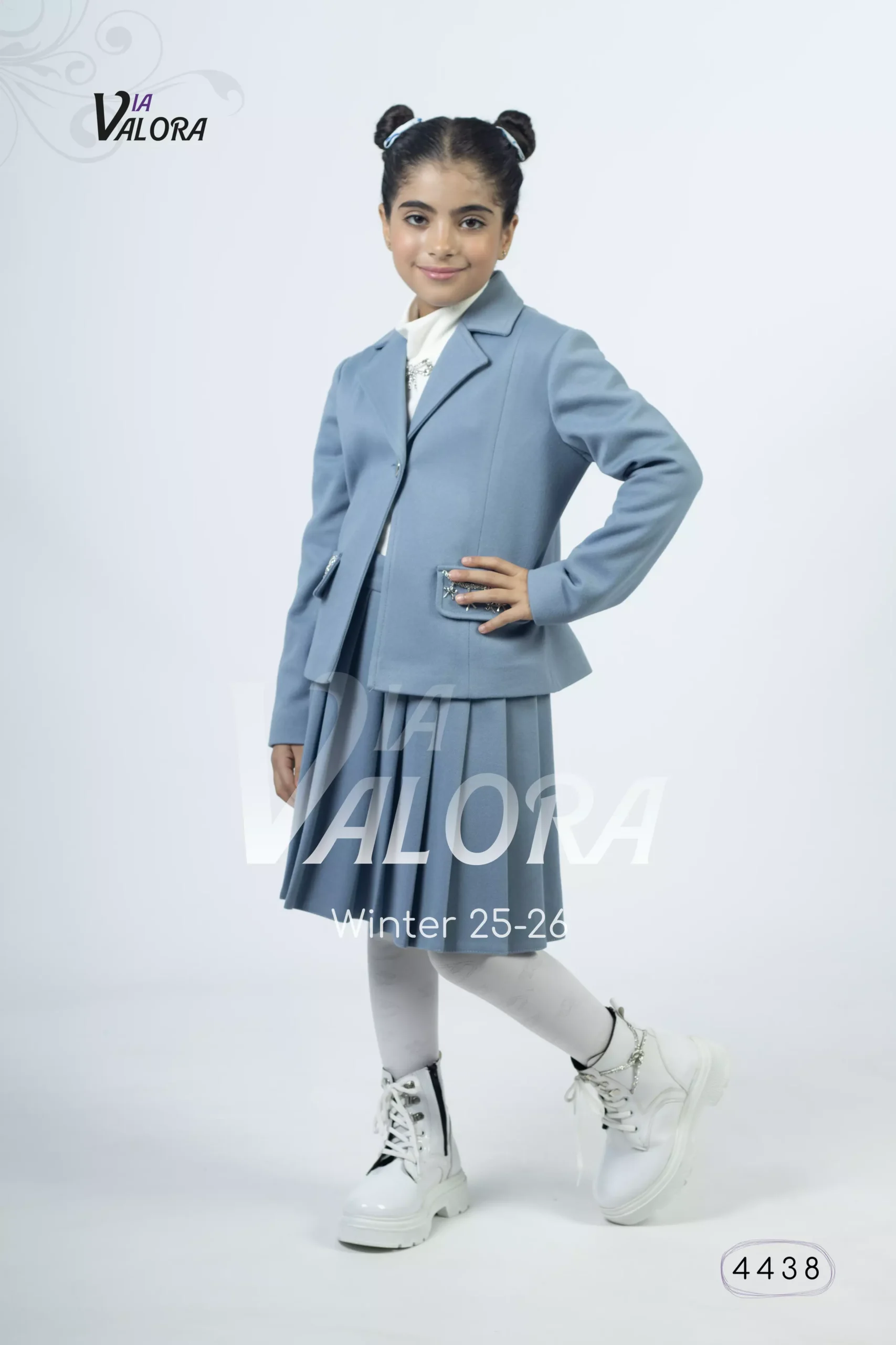 ⁦طقم بناتي 3 قطع – جوخ ممزوج – طول 45 سم - 4438⁩ - الصورة ⁦3⁩