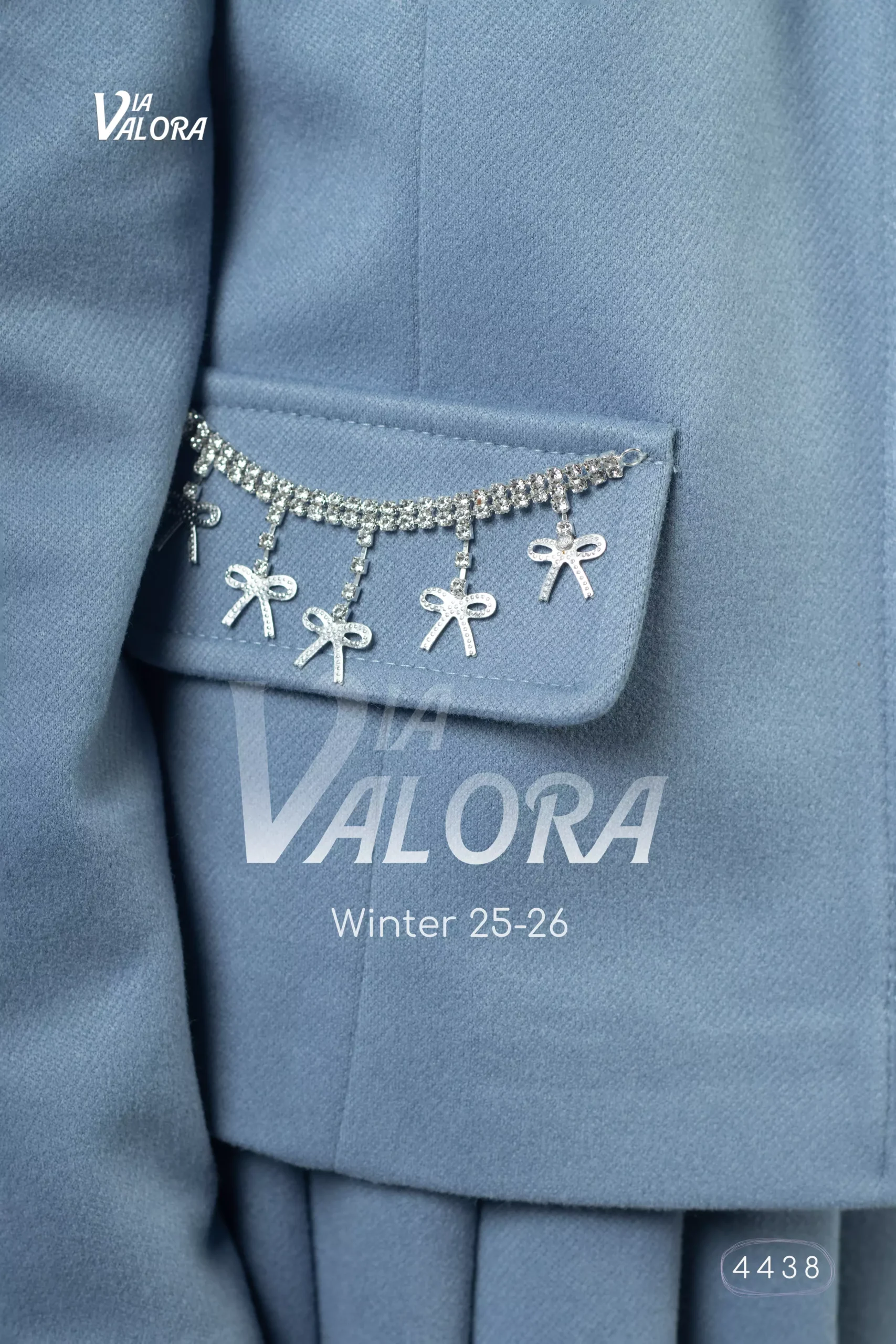 ⁦طقم بناتي 3 قطع – جوخ ممزوج – طول 45 سم - 4438⁩ - الصورة ⁦2⁩