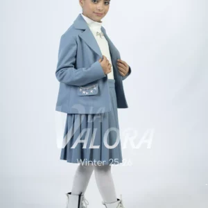 طقم بناتي 3 قطع – جوخ ممزوج – طول 45 سم - 4438