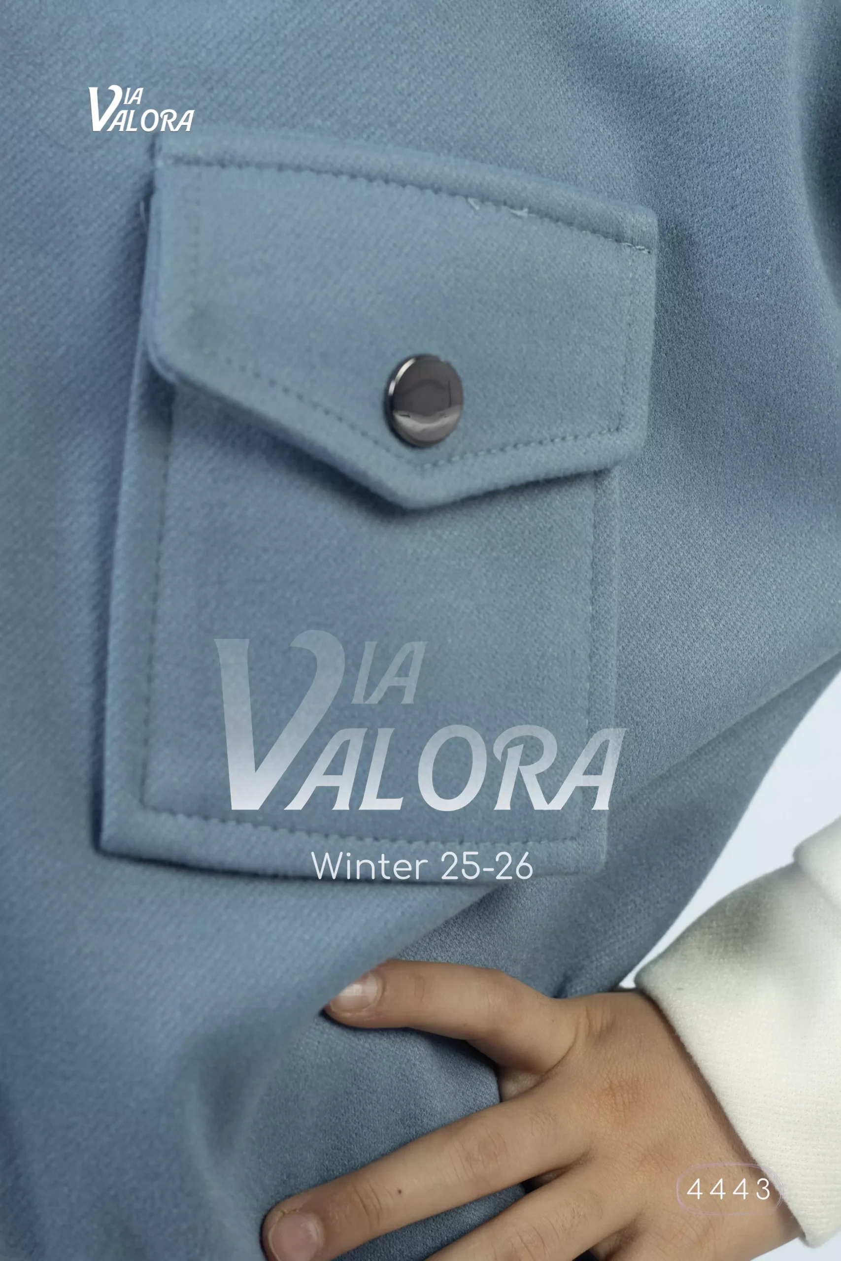 ⁦طقم بناتي قطعتين – جوخ ممزوج – طول 45 سم - 4443⁩ - الصورة ⁦3⁩