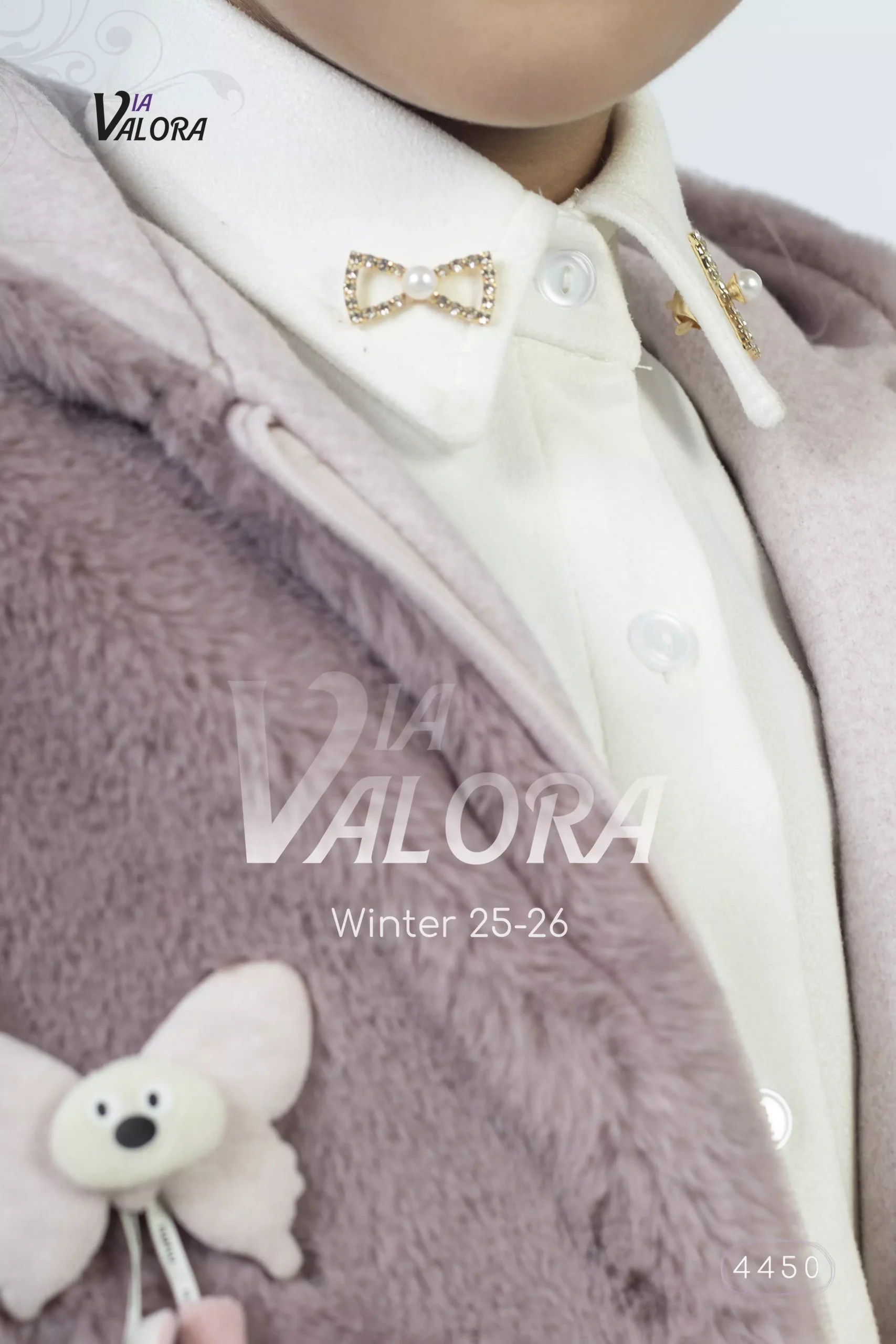 ⁦طقم بناتي 3 قطع – فرو – طول 45 سم - 4450⁩ - الصورة ⁦7⁩