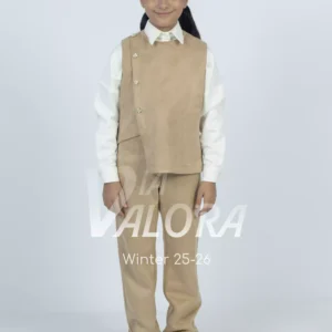 طقم بناتي 3 قطع – سويد مخمل – طول 45 سم - 4452