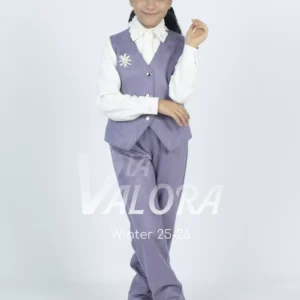 طقم بناتي 3 قطع – سويد مخمل – طول 45 سم - 4453