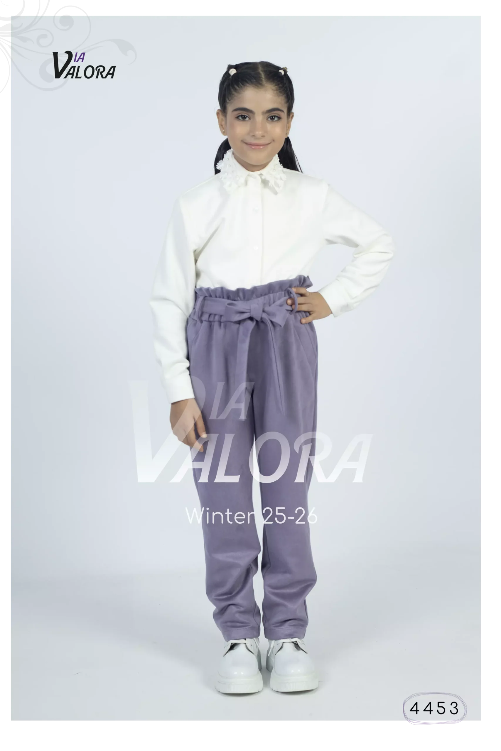 ⁦طقم بناتي 3 قطع – سويد مخمل – طول 45 سم - 4453⁩ - الصورة ⁦6⁩